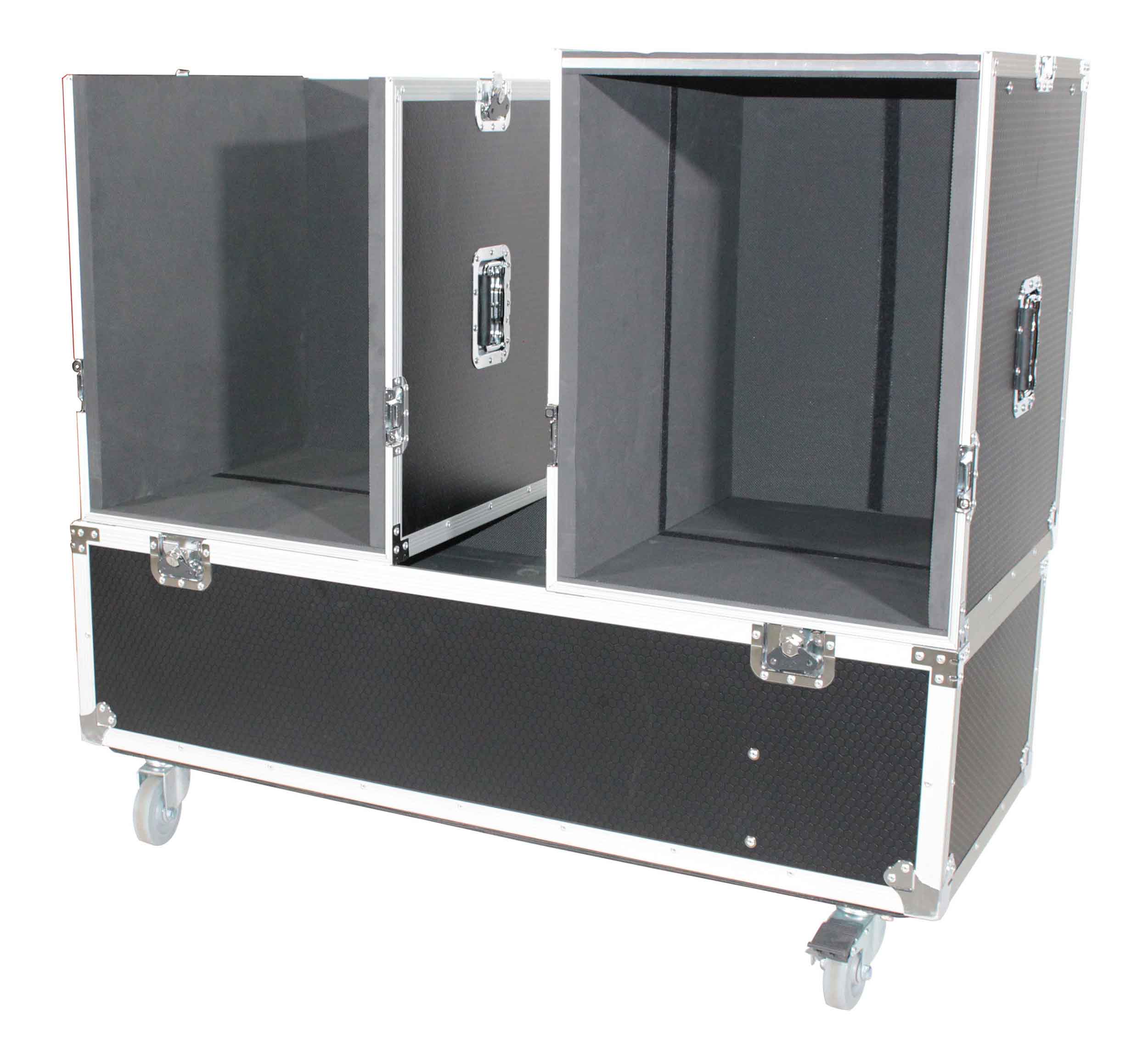 ProX X-EVO1250X2W, ATA Flight Case for 2x RCF EVOX12 or EV Evolve 50 Compact Arrays Fits Two Speakers and Subwoofers by ProX Cases