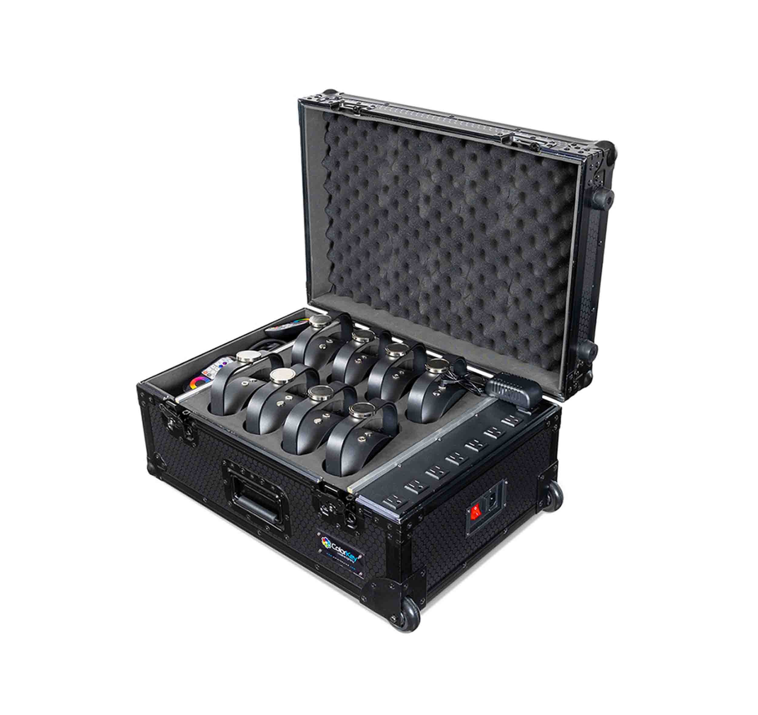 Colorkey CKU-9038 8-pc Charging Road Case Trolley for MobilePar HEX 5 by ColorKey