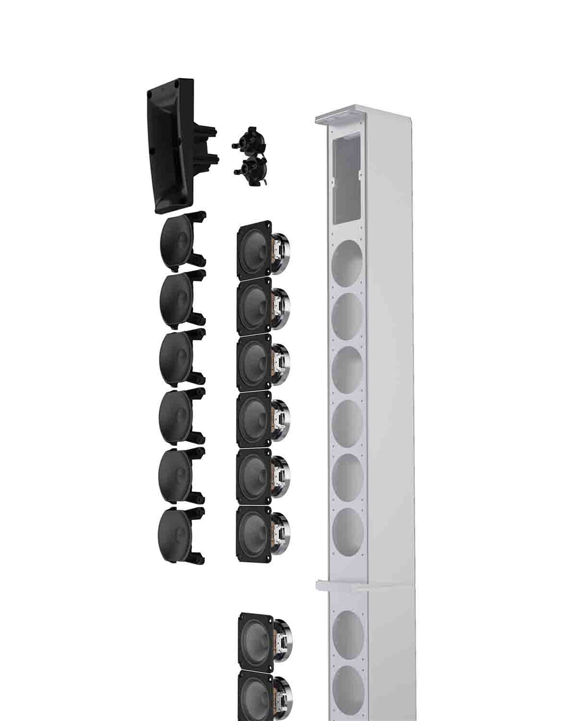 LD System MAUI 28 G3 W, Compact Cardioid Powered Column PA System - White by LD Systems