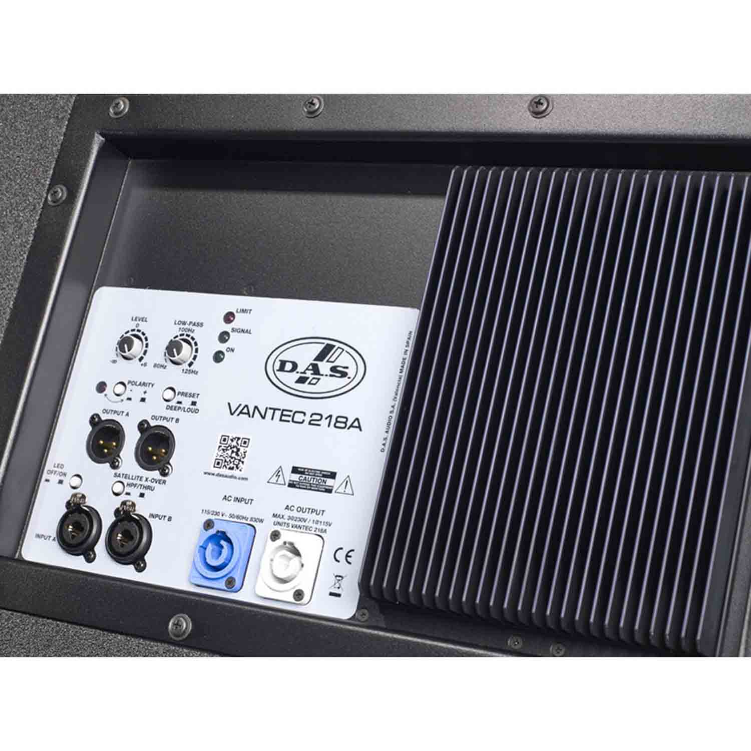 Open Box: DAS Audio VANTEC 218A DJ Powered Subwoofer System - Black by DAS Audio