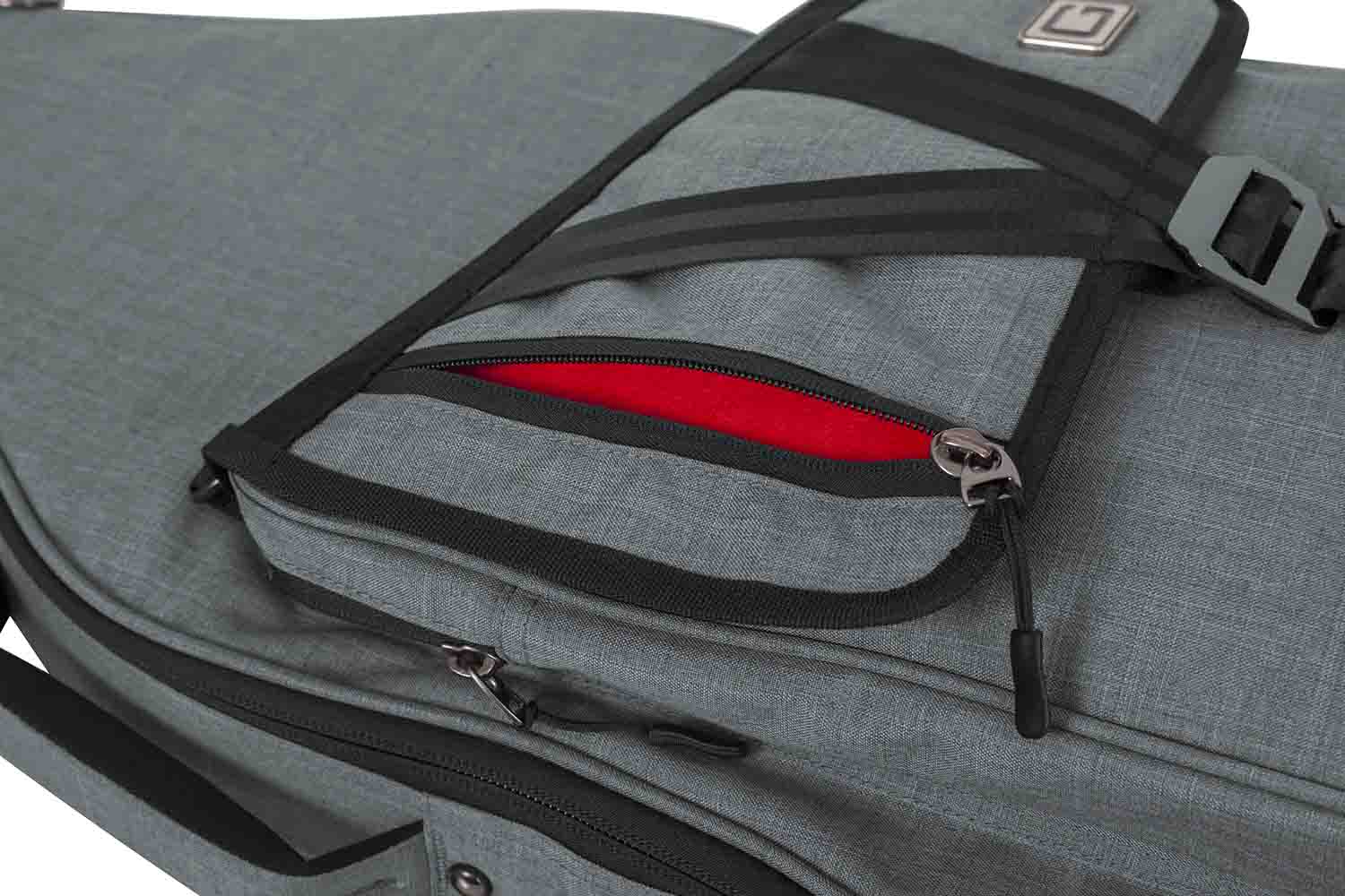 Gator Cases GT-ELECTRIC-GRY Transit Series Electric Guitar Gig Bag with Light Grey Exterior by Gator Cases