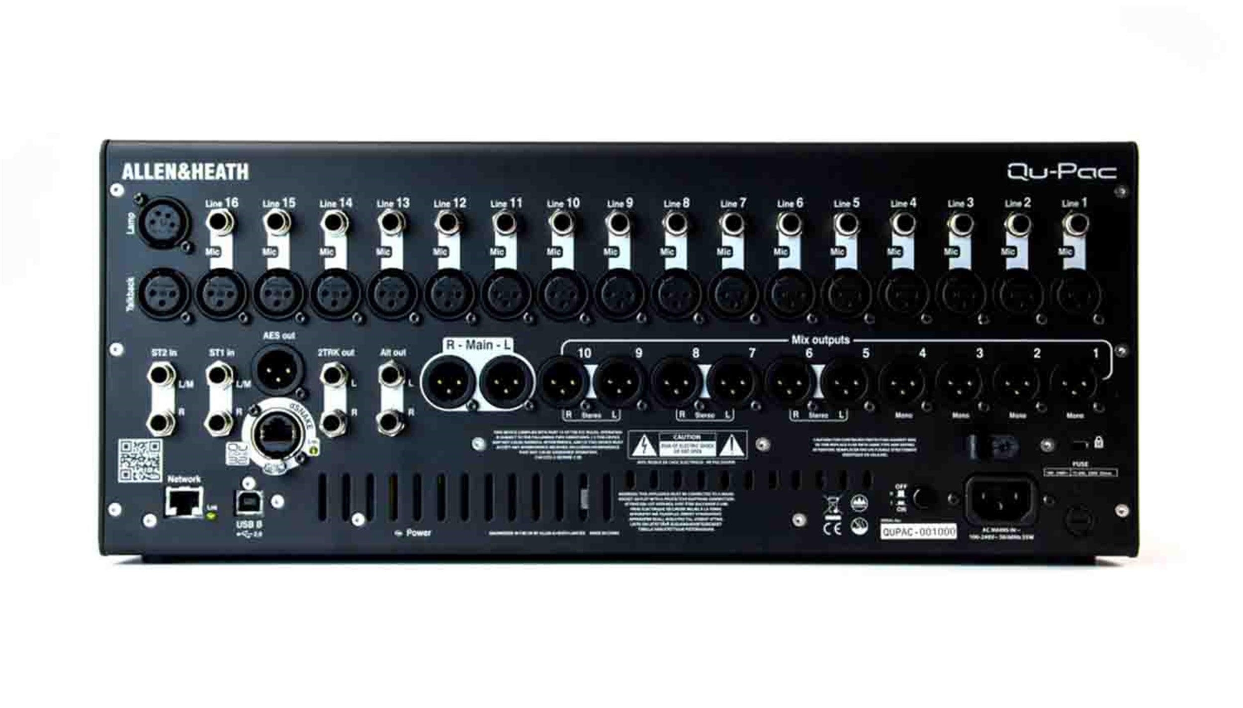 Allen & Heath Qu-Pac 22 in/12 Out Rackmountable Digital Mixer by ALLEN & HEATH