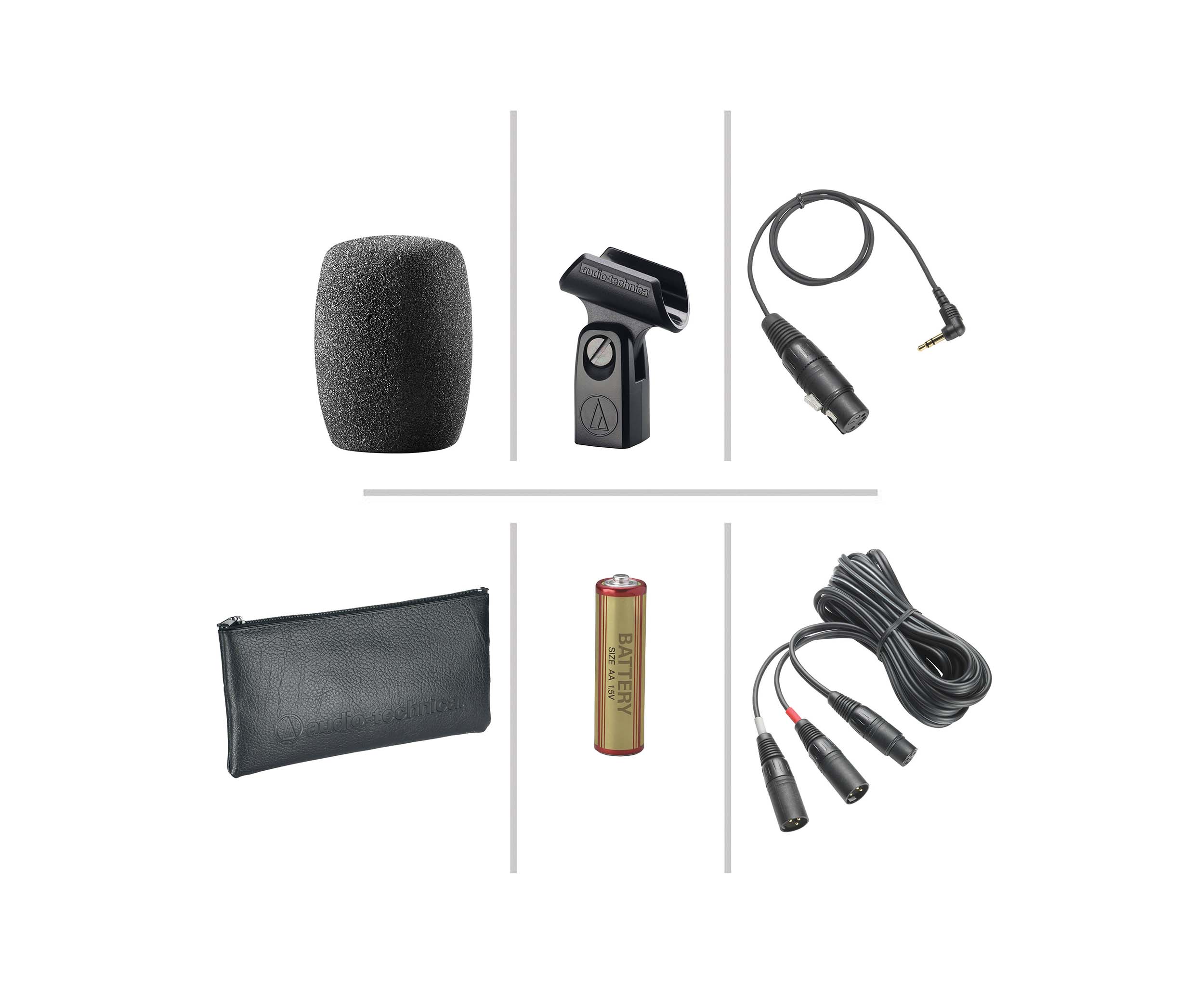 Audio-Technica AT8022 X/Y Stereo Phantom and Battery Powered Field Microphone by Audio-Technica