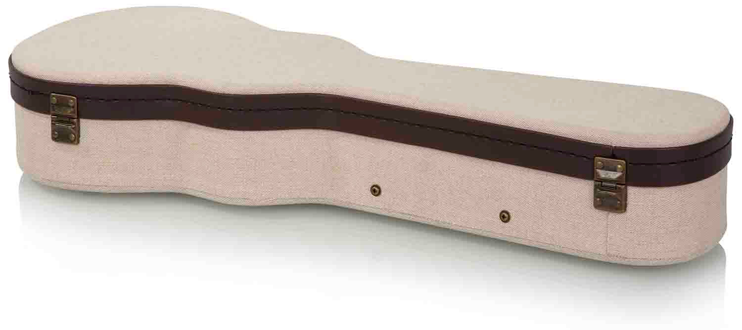 Gator Cases GW-JM UKE-CON Deluxe Wood Case for Concert Style Ukulele - Journeyman Burlap Exterior by Gator Cases