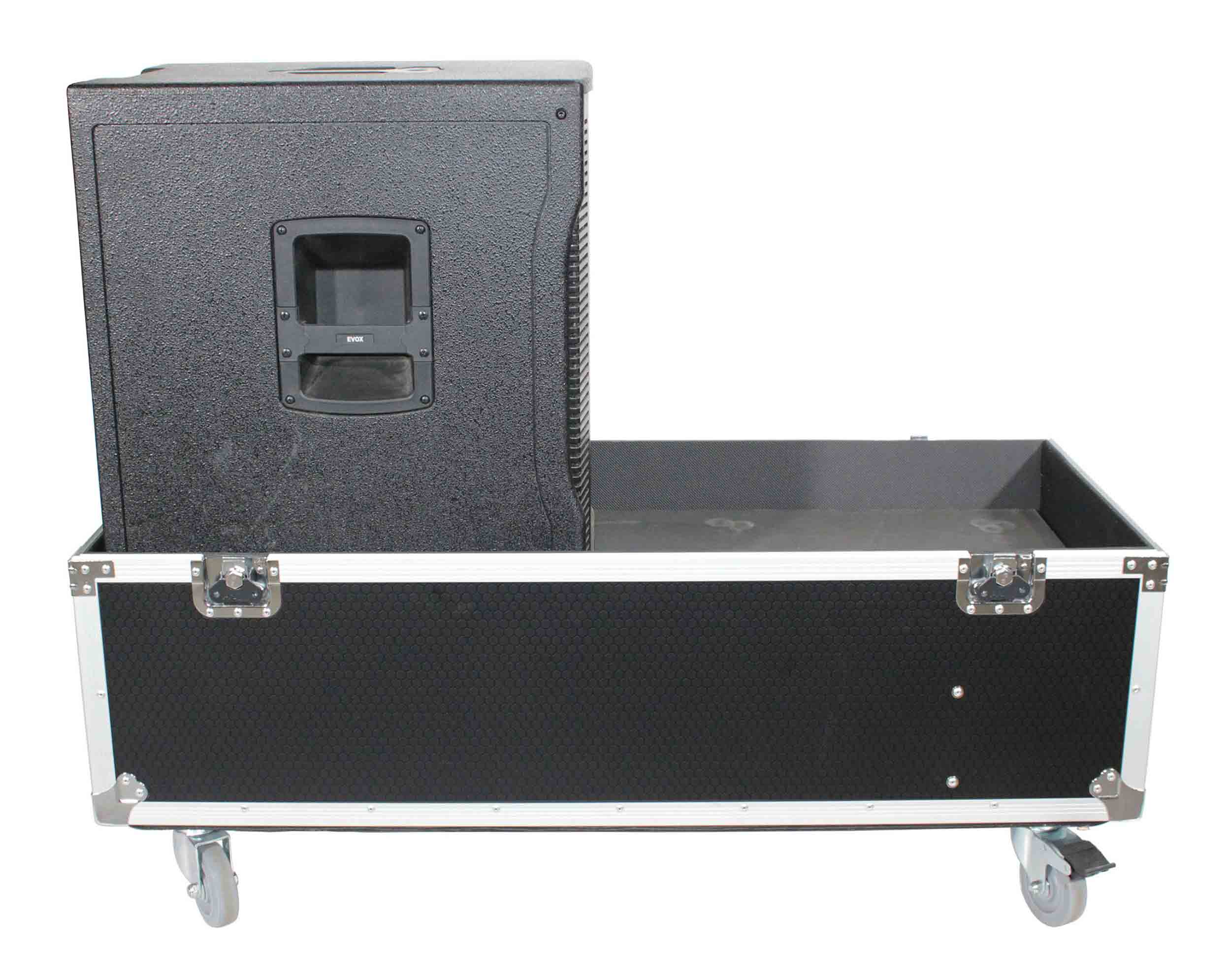 ProX X-EVO1250X2W, ATA Flight Case for 2x RCF EVOX12 or EV Evolve 50 Compact Arrays Fits Two Speakers and Subwoofers by ProX Cases