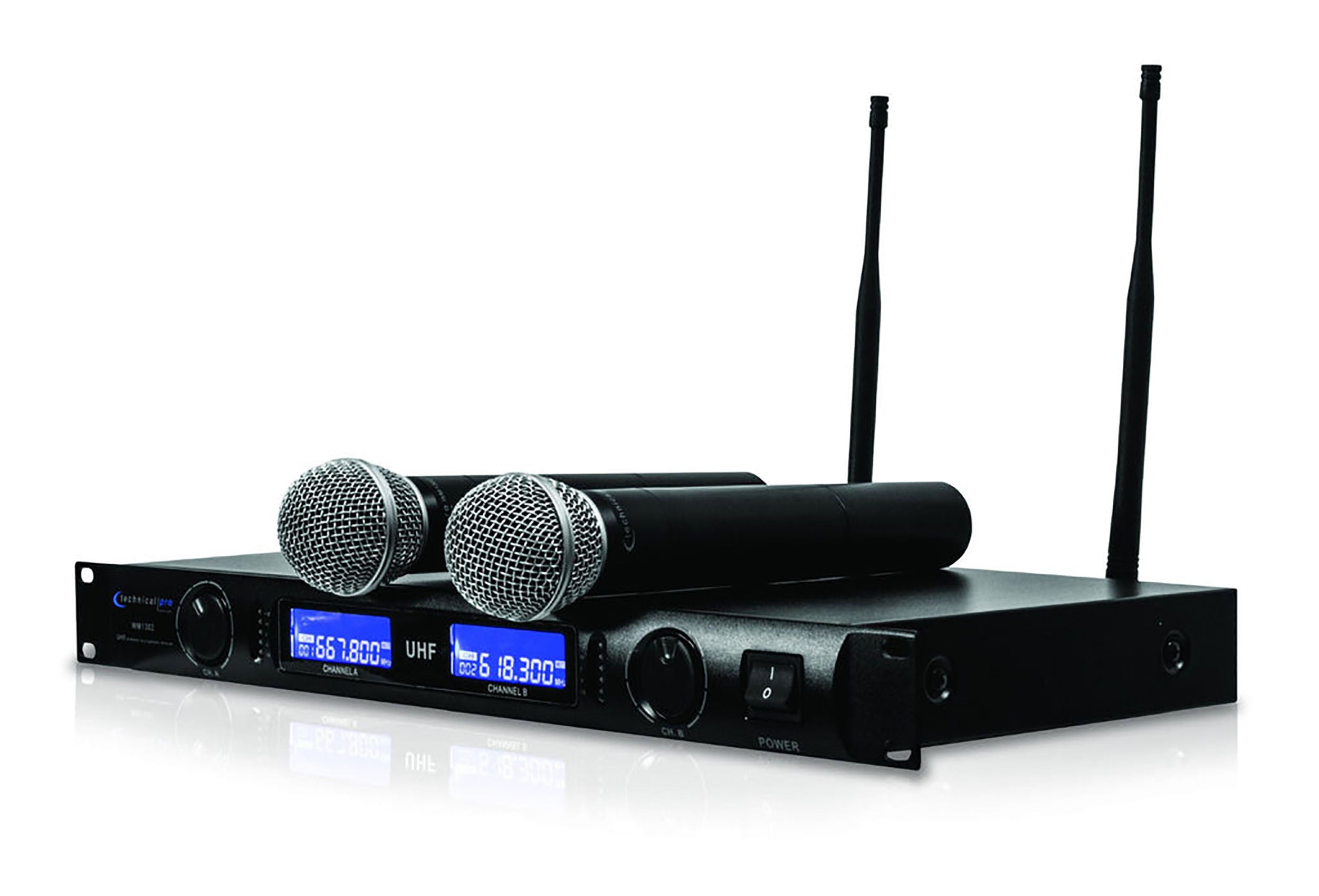 Technical Pro WM1302 Dual UHF Wireless Microphone System by Technical Pro