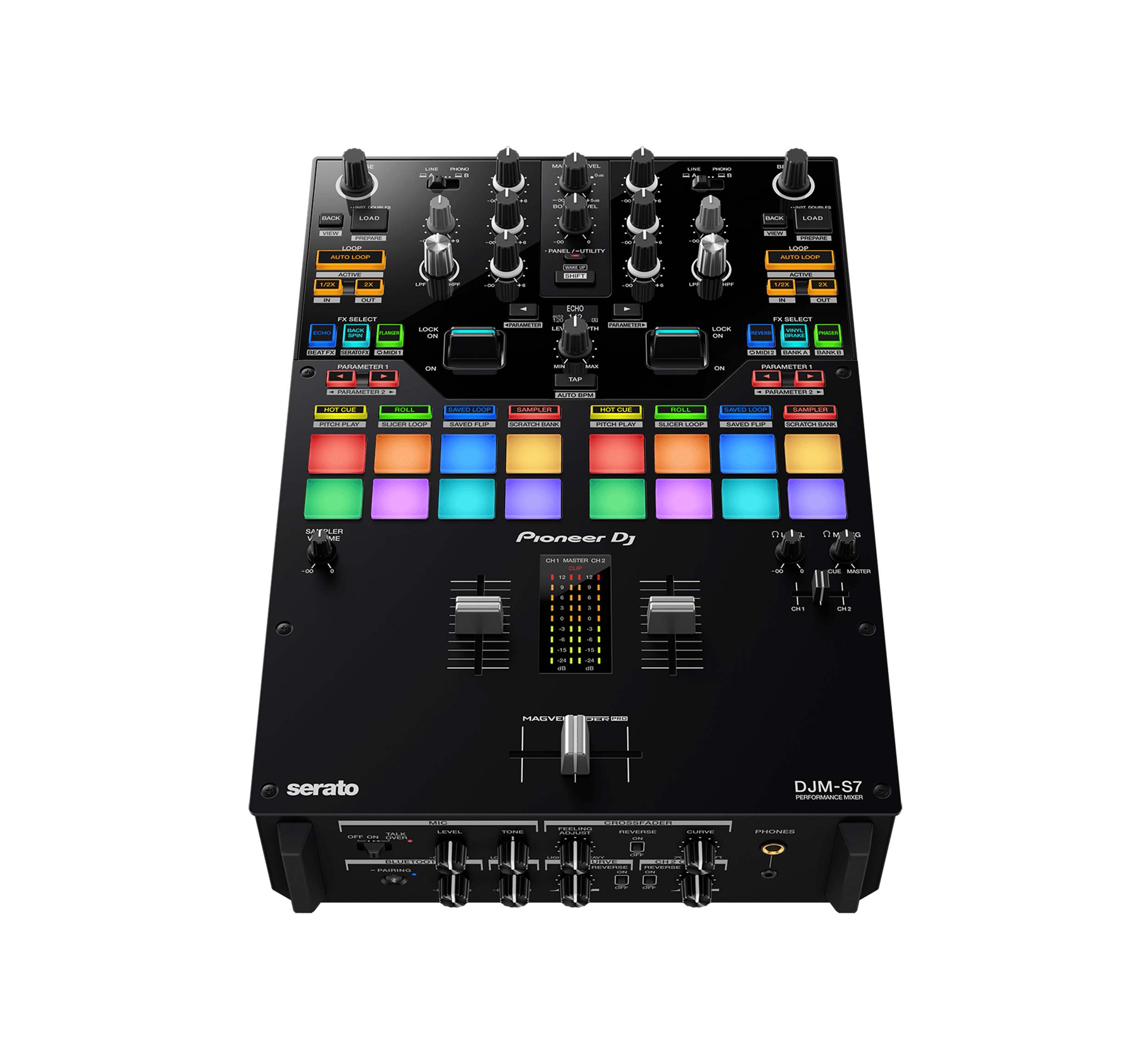 Pioneer DJ DJM-S7 Scratch-Style 2-Channel Performance DJ Mixer - Black by Pioneer DJ