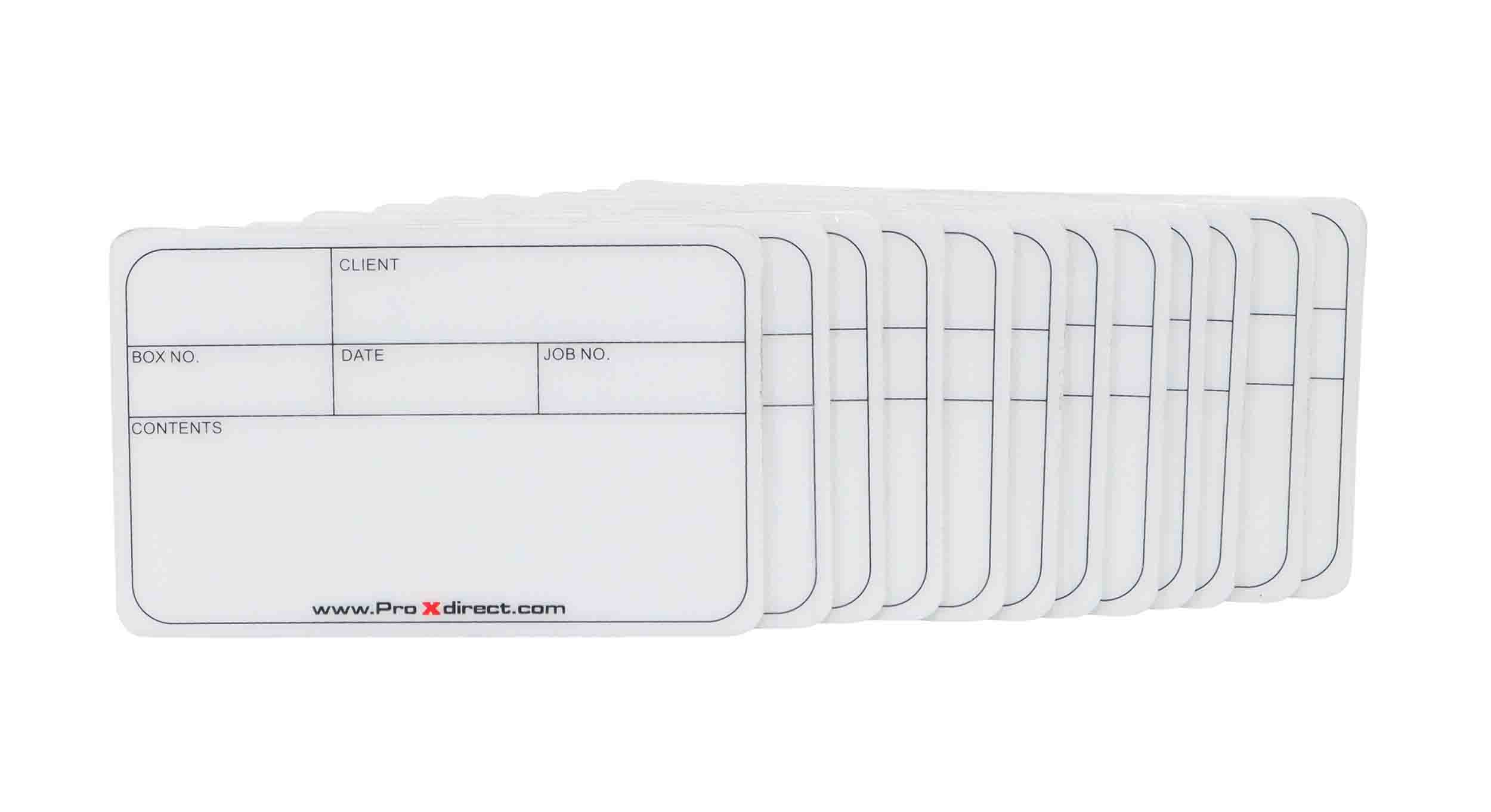 ProX X-CLABELMDX12, 12 Pack of Medium Sized Multipurpose Labels for Flight Cases by ProX Cases