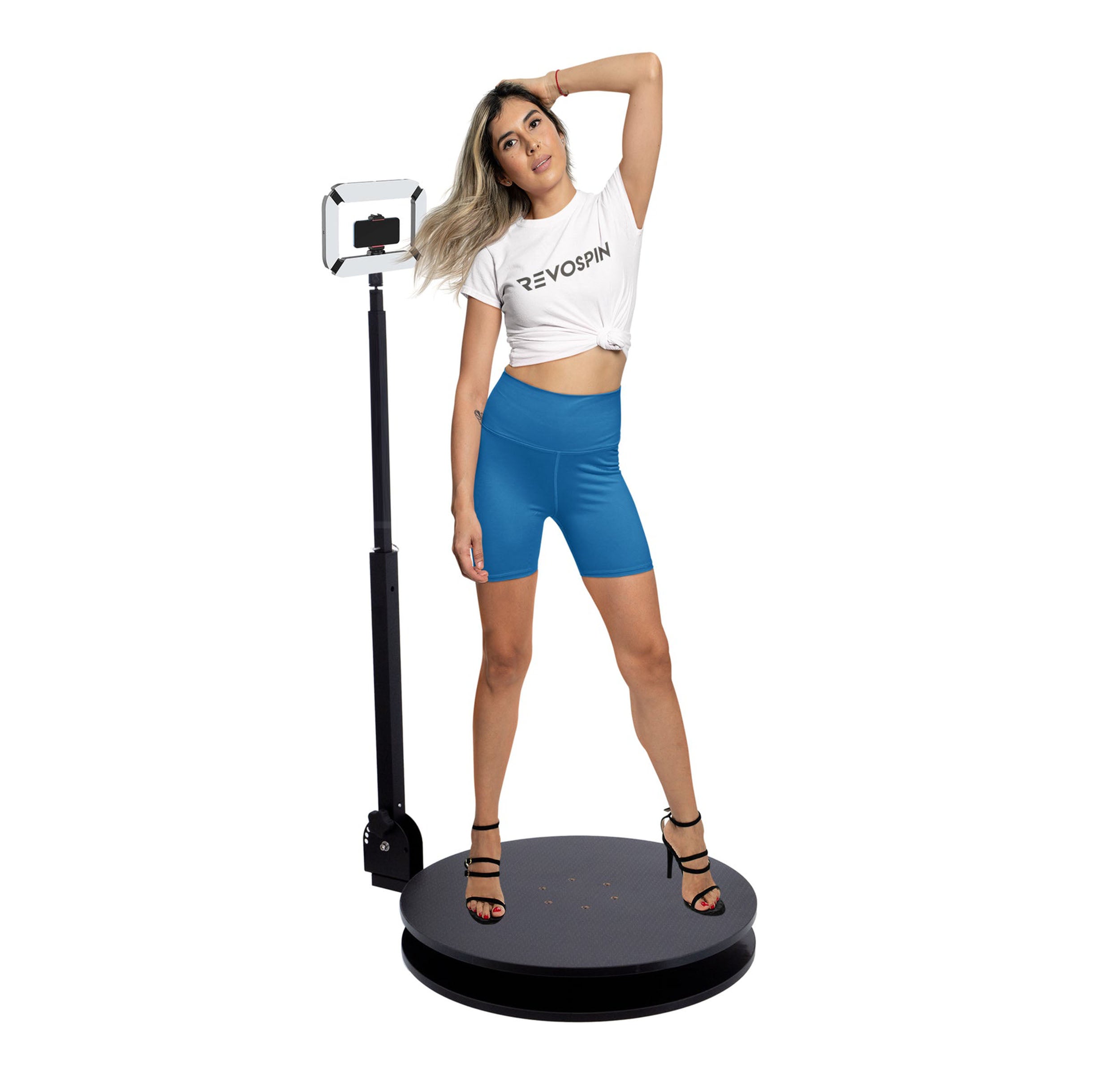 RevoSpin RM-4 ROUND 360 (27) Photo Booth Deluxe Package (Manual Spin, Travel Case Included) by RevoSpin