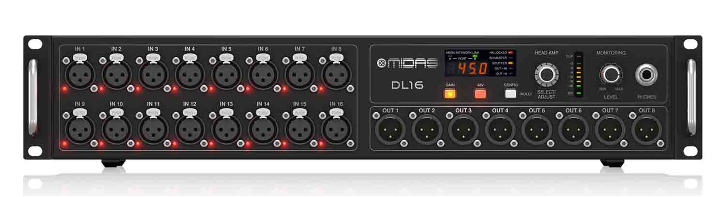 Midas DL16, 16-Input, 8-Output Stage Box with ULTRANET and ADAT Interfaces by Midas