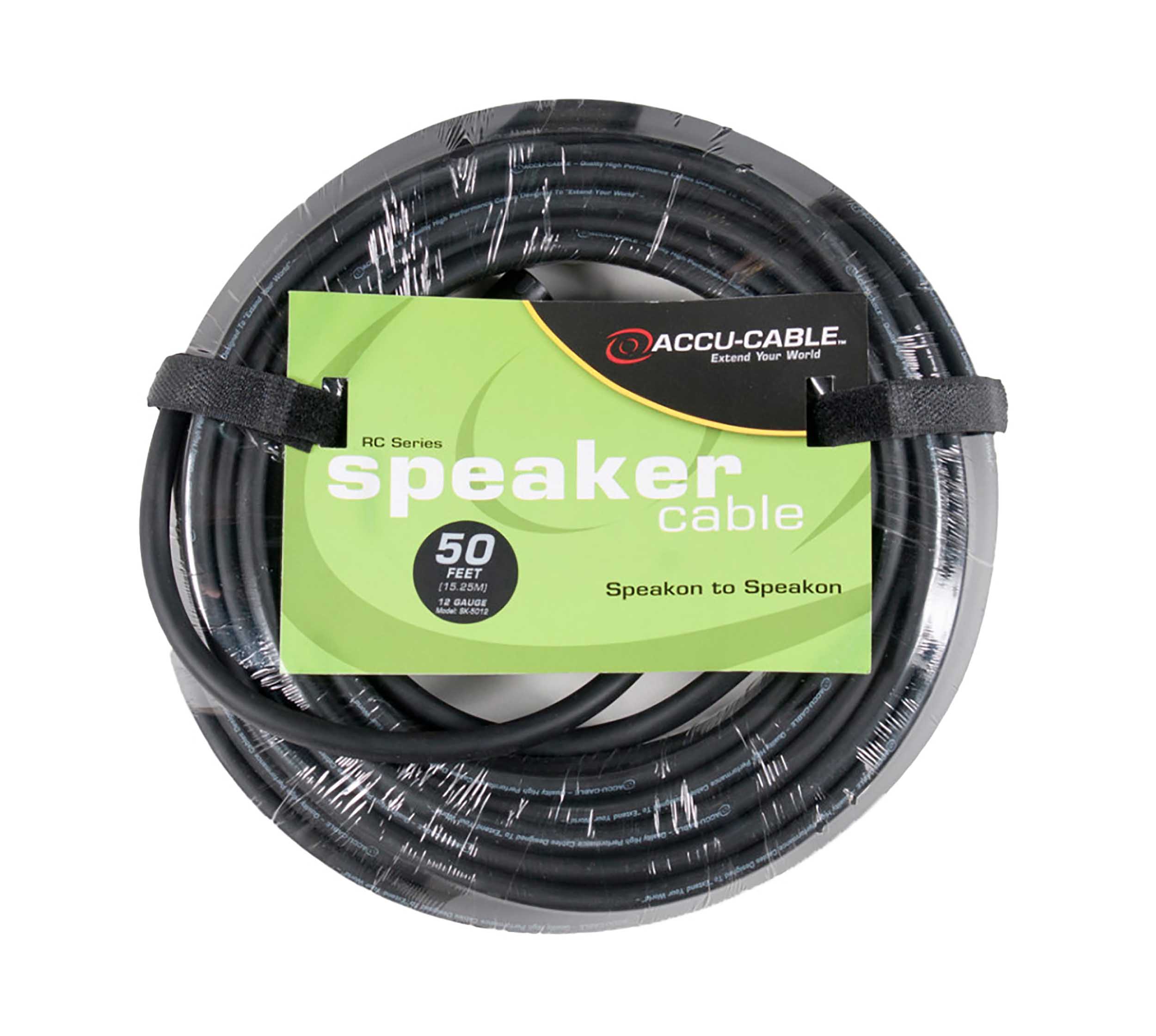 Accu-Cable SK-5012, 12-Gauge Professional Locking Speaker Cable - 50 Ft by Accu Cable