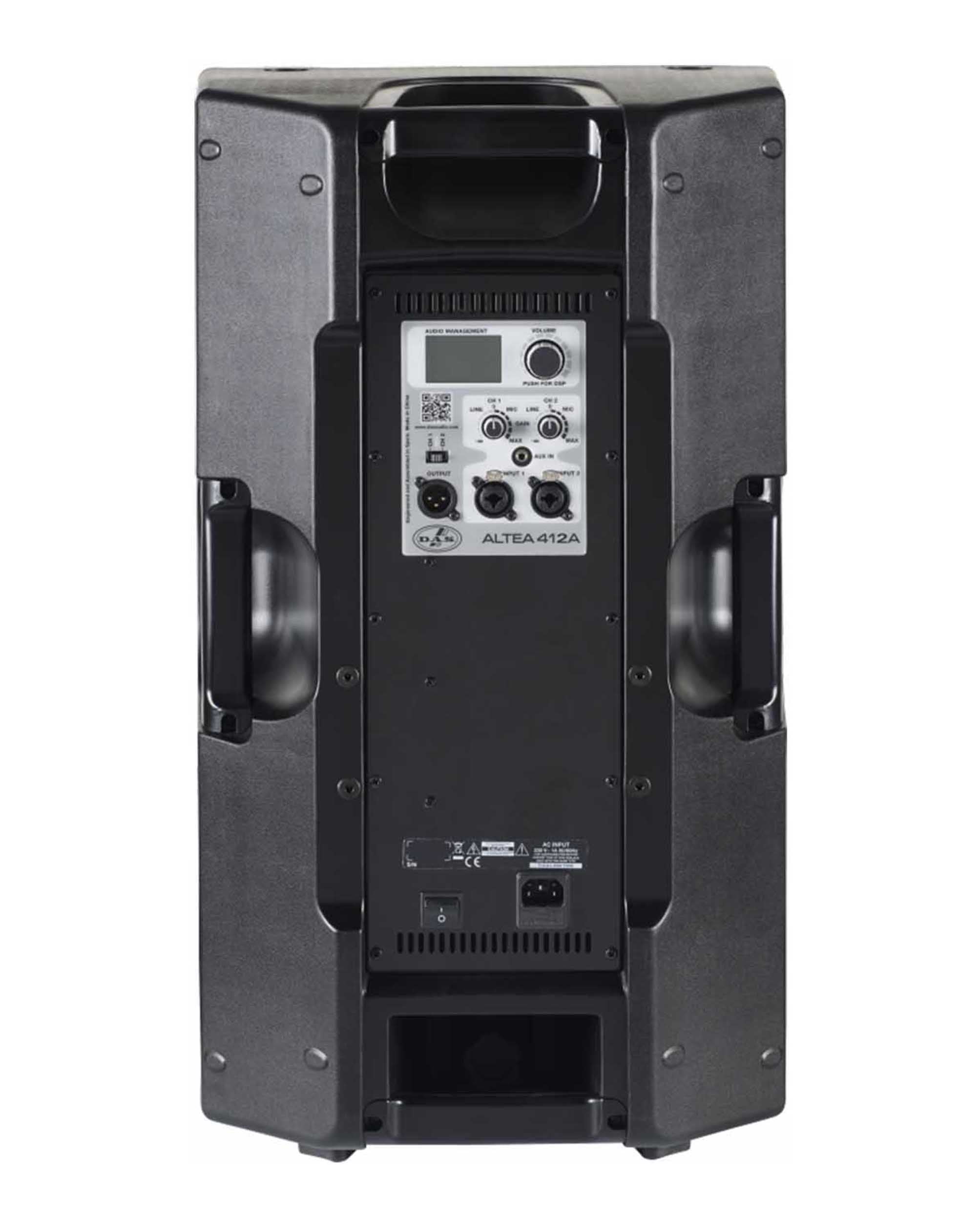 DAS Audio 412ACVR12MIC25TIE 12-Inch Powered Speaker DJ Package with Cover and Cable by DAS Audio
