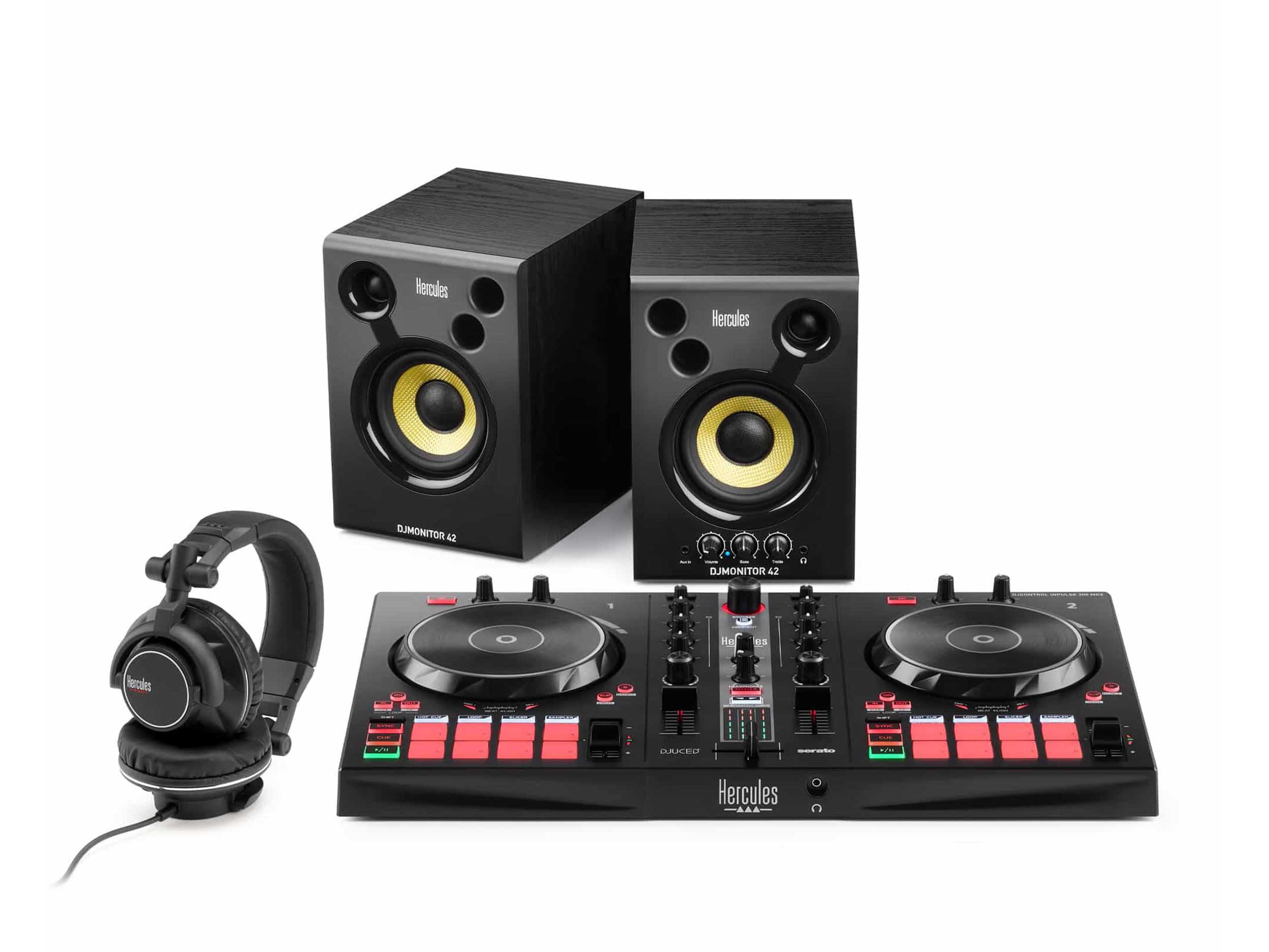 Hercules Ultimate DJ Bundle with DJControl Inpulse 300 MK2, DJ Monitor 42 Speakers & HDP DJ 60 Headphones by Hercules