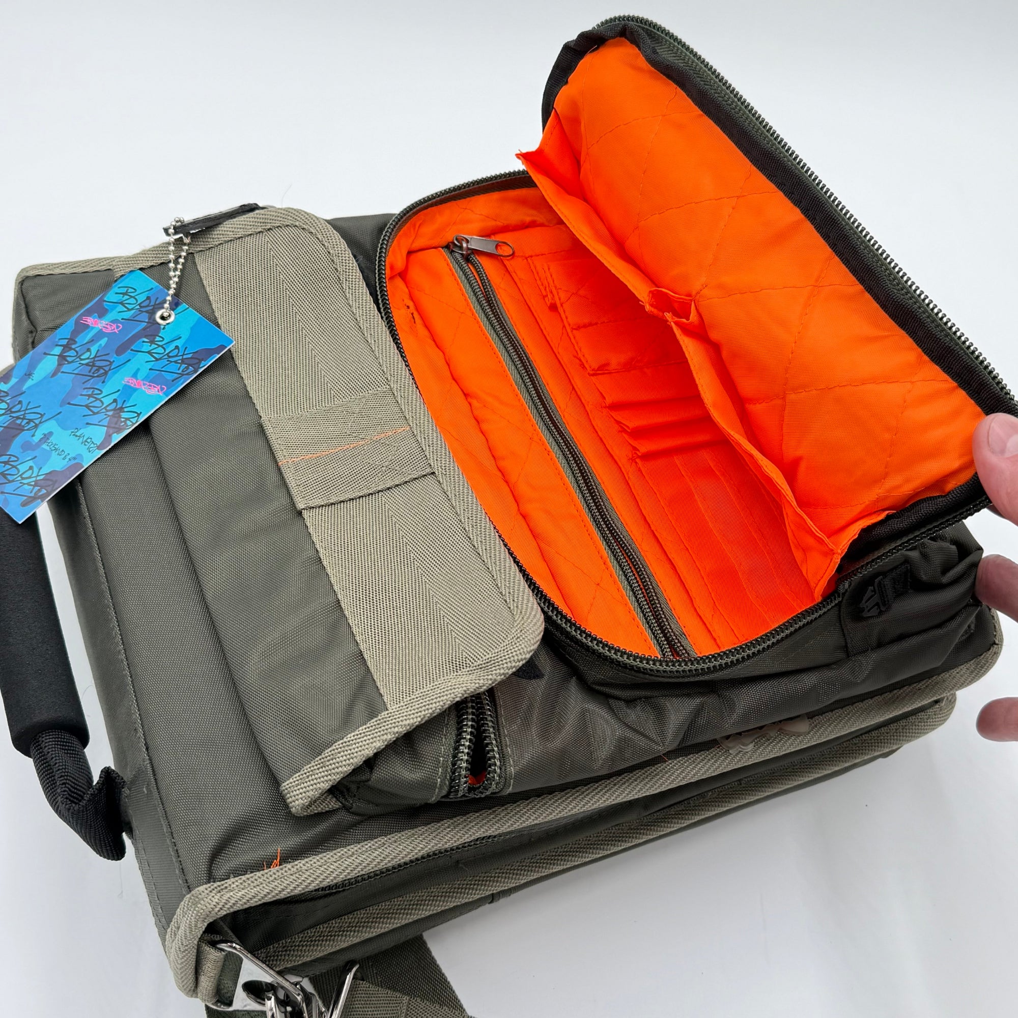 Bloxbox Olive DJ Satchel Bag - fits gobos, small midi controllers, cables, accessories by Hollywood DJ