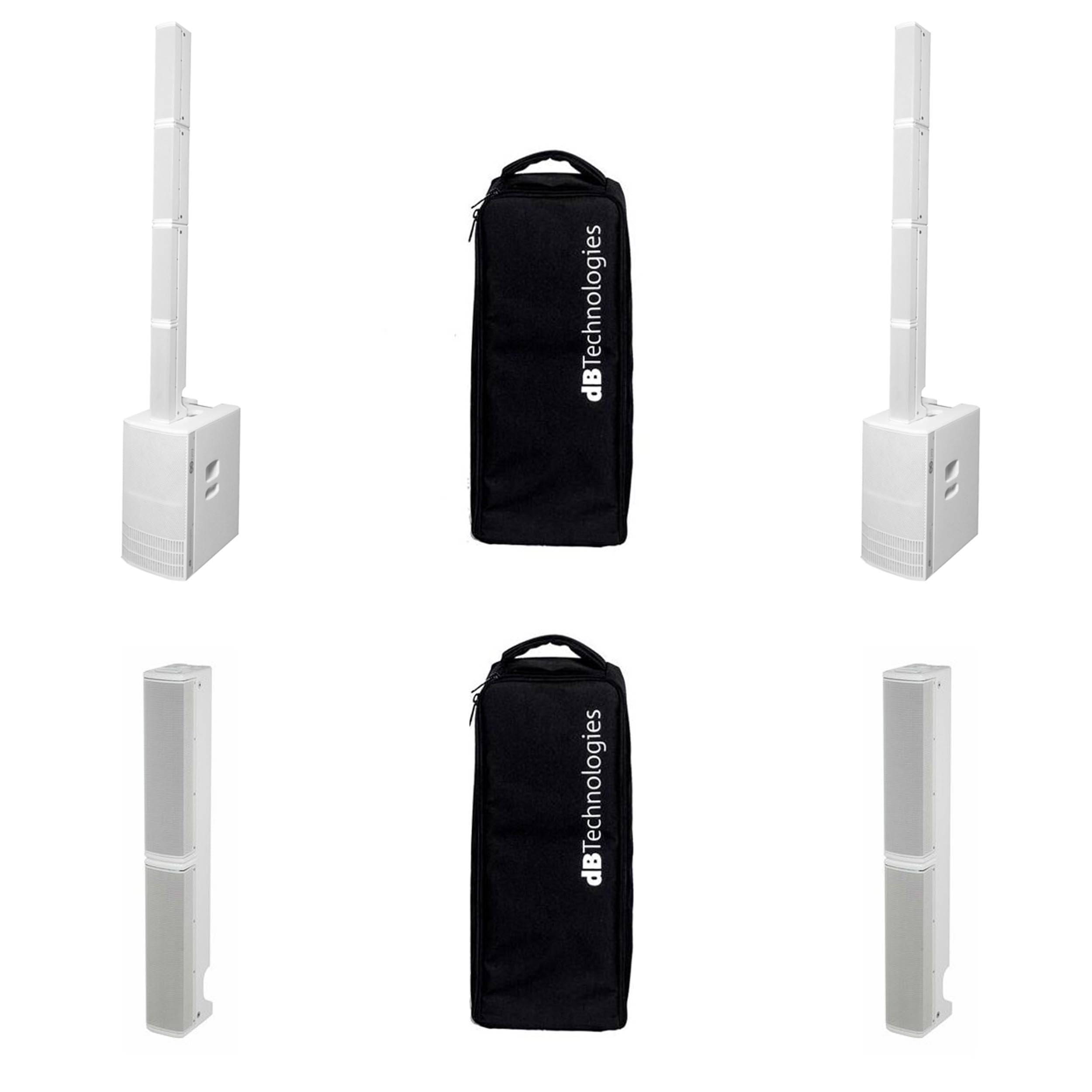 dB Technologies ES1203WDPTCESTOP, Portable Stereo Sound System DJ Package with Design Pole and Cover by DB Technologies
