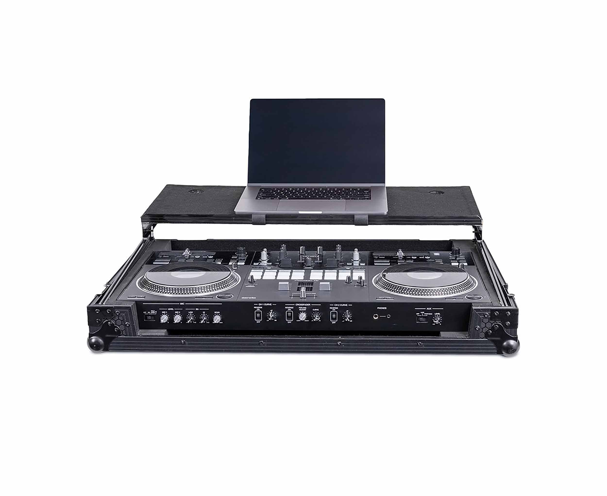 Headliner HL10021, Flight Case with Laptop Platform and Wheels for Pioneer DJ DDJ-REV7 - Pitch Black by Headliner