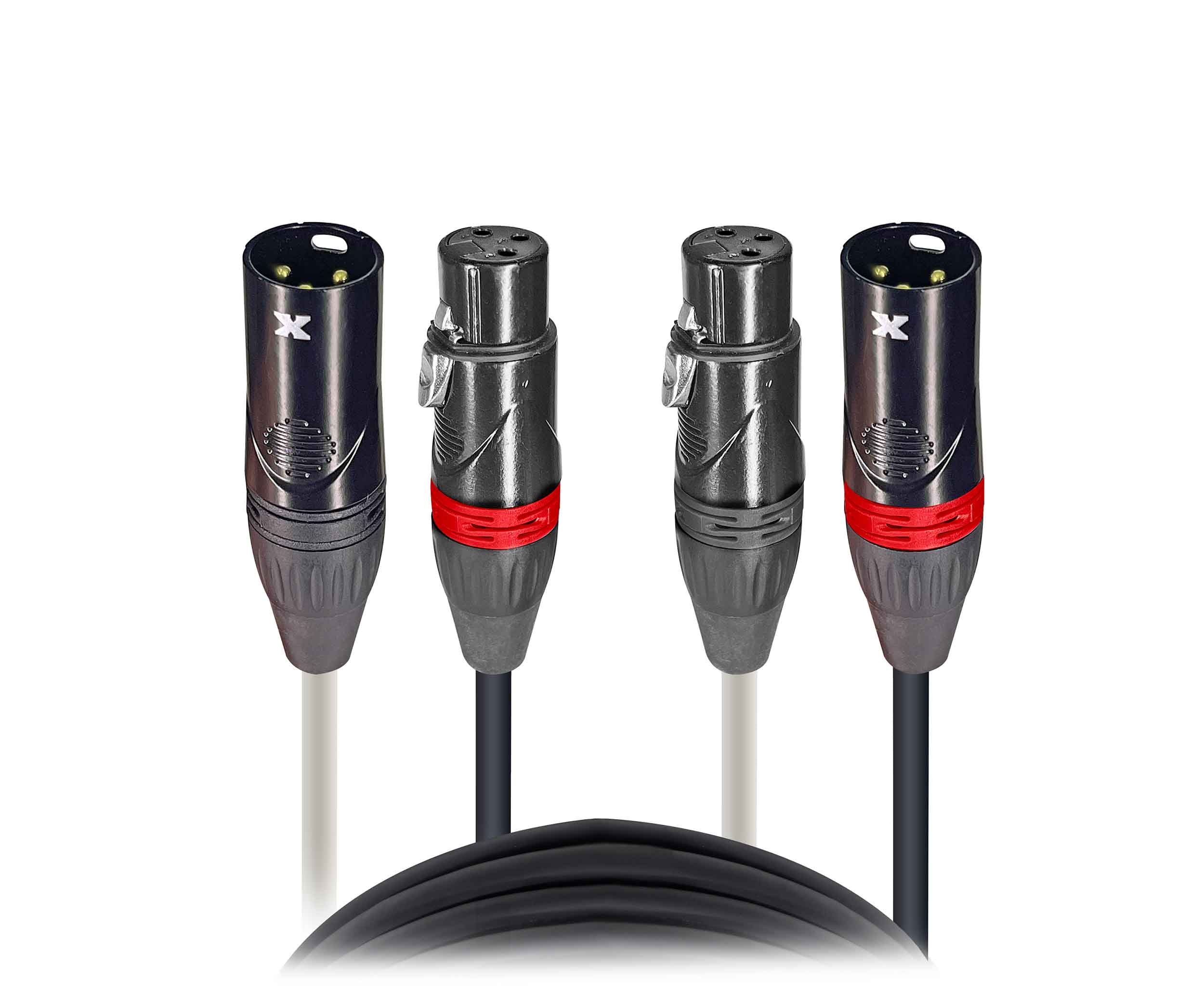 ProX XC-DXLR100, Dual XLR-M to Dual XLR-F High Performance Audio Cable - 100 Ft by ProX Cases