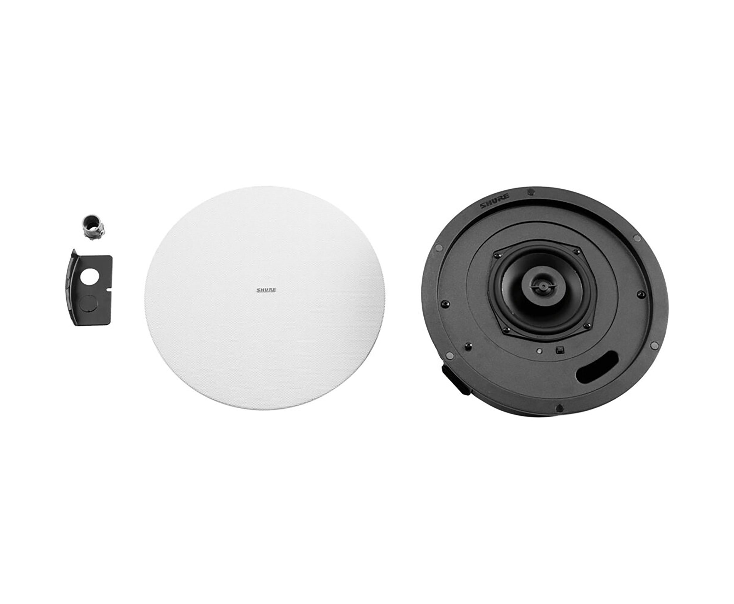 Shure 712X W-V Ecosystem DJ Package Including 2 MXA710-2FT Linear Microphone, 1 P300-IMX Audio Processor, 4 MXN5W-C Ceiling Loudspeaker + 4 Tile Bridge by Shure