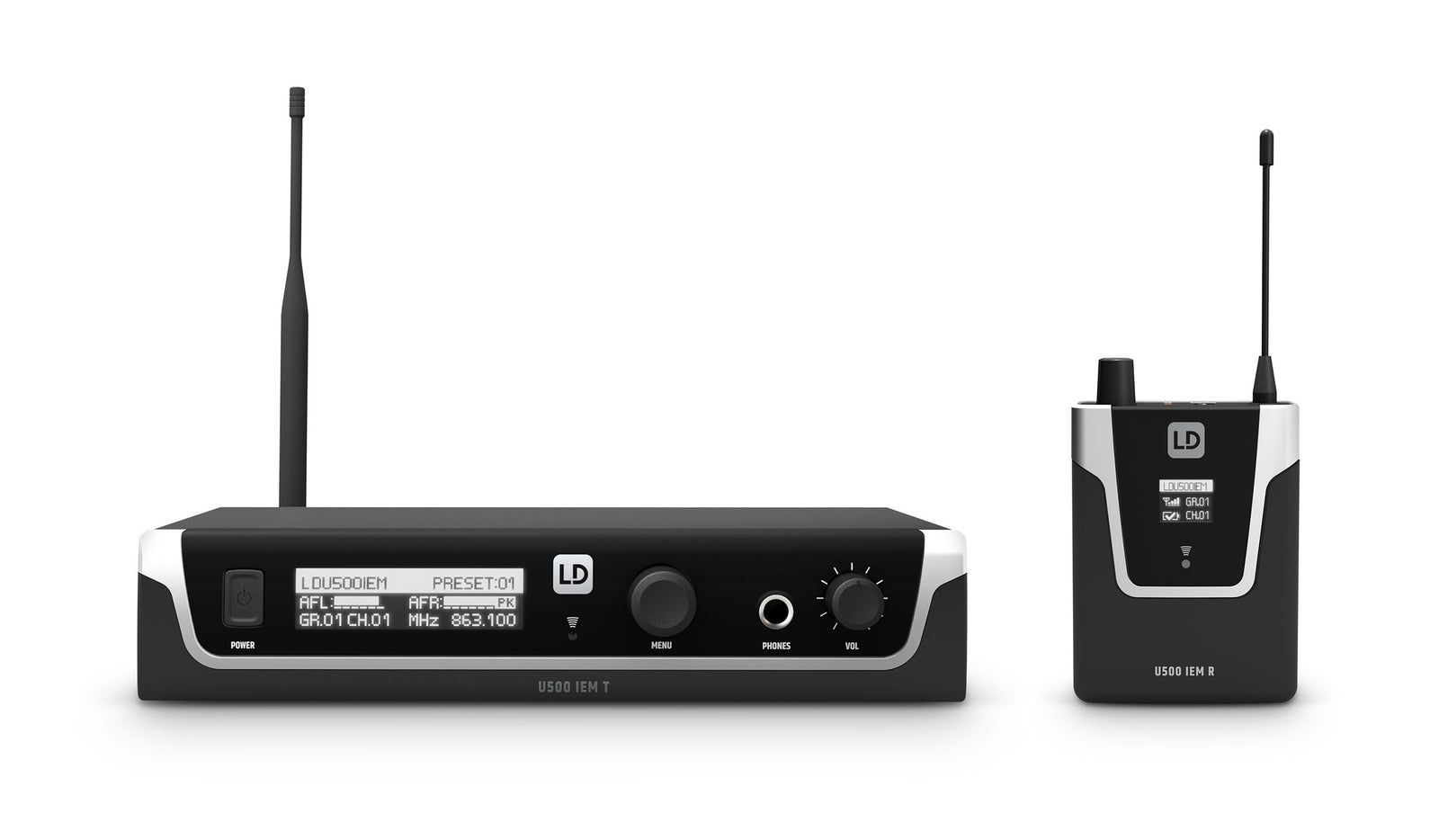 LD Systems U505.1 IEM HP Wireless In-Ear Monitoring System with Earphones - 514 - 542 MHz by LD Systems