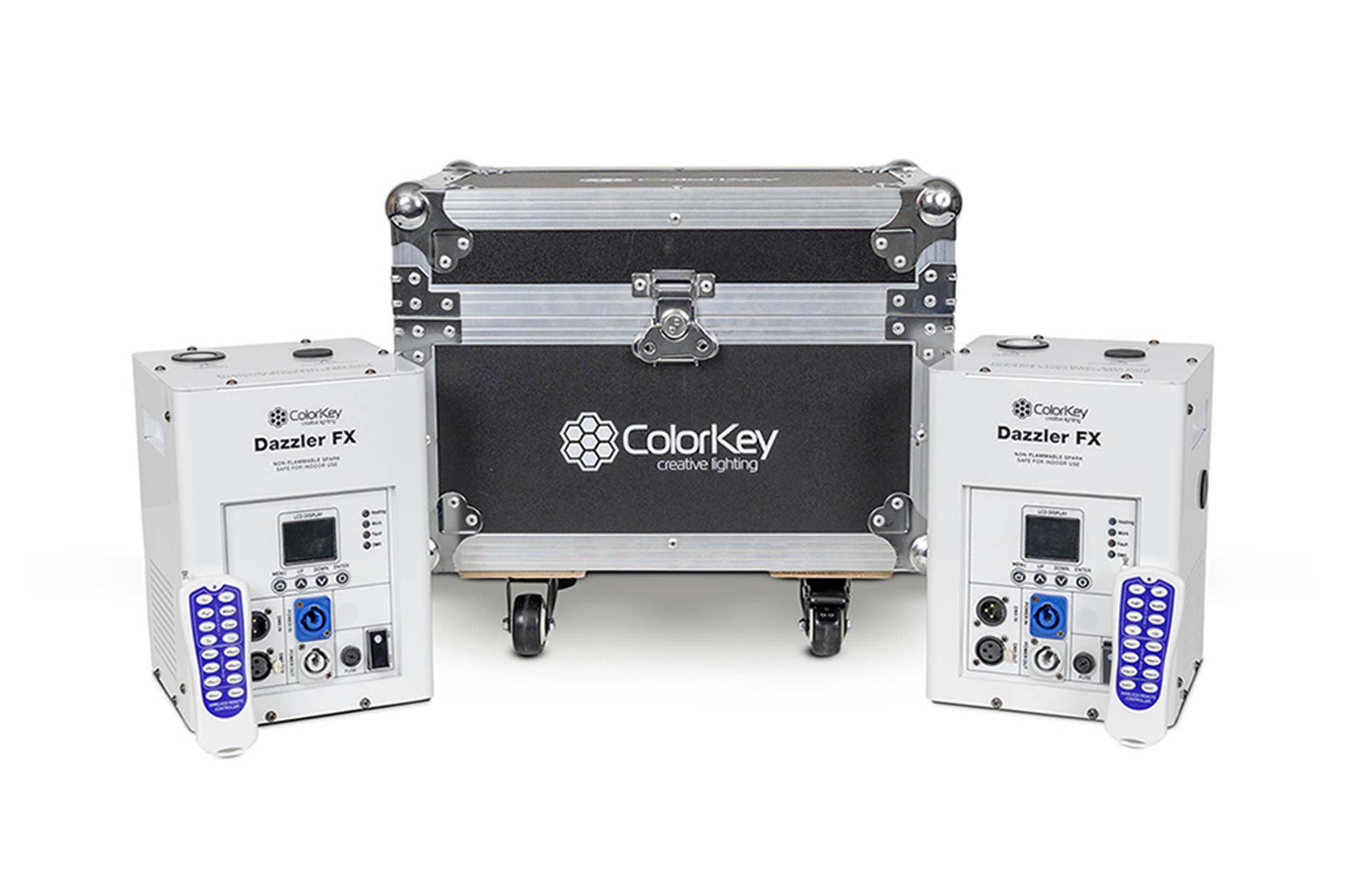 Colorkey CKU-7713 Dazzler FX MK2 2-Pack Bundle with Road Case - White by ColorKey