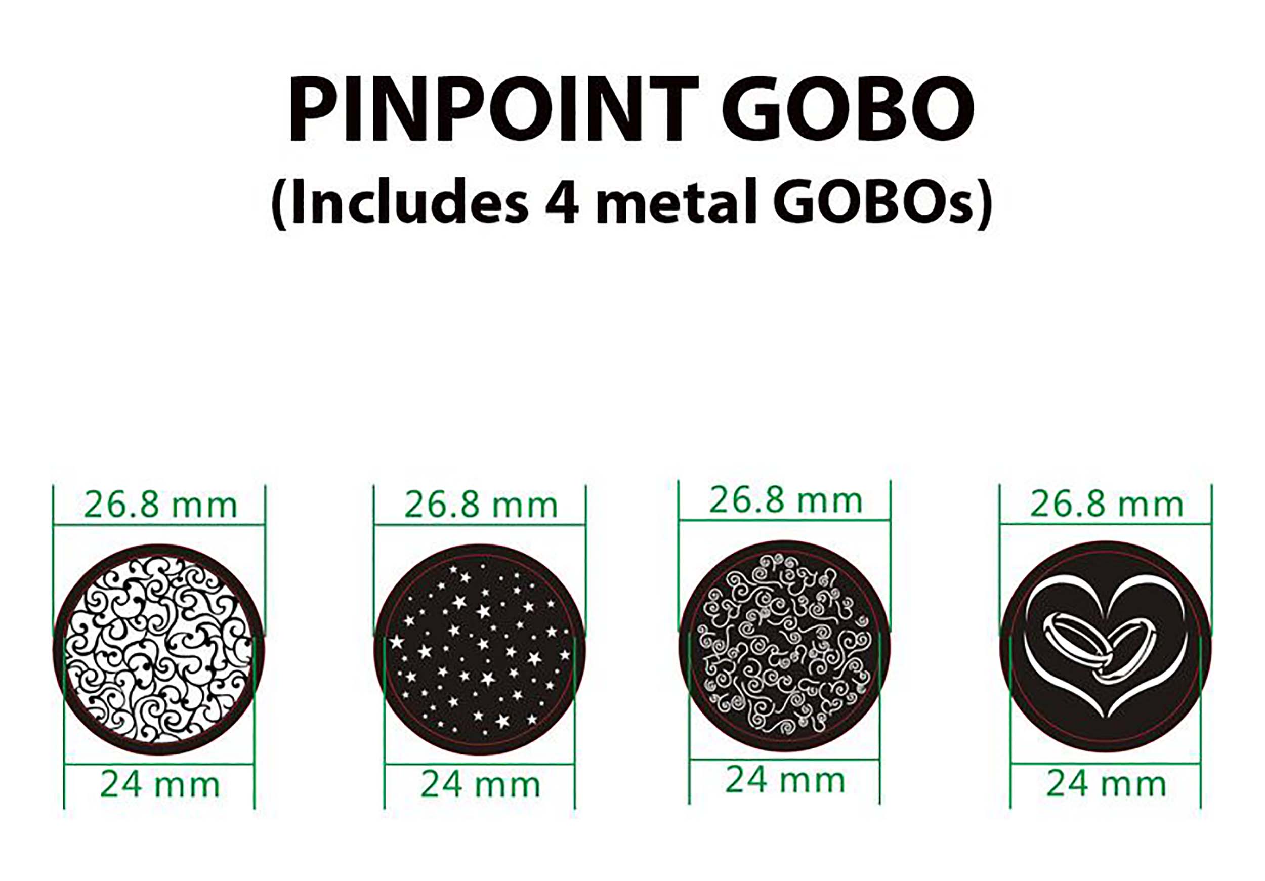 ADJ Pinpoint Gobo Color, Battery Powered GOBO Projector with 10-Watt Quad LED by ADJ