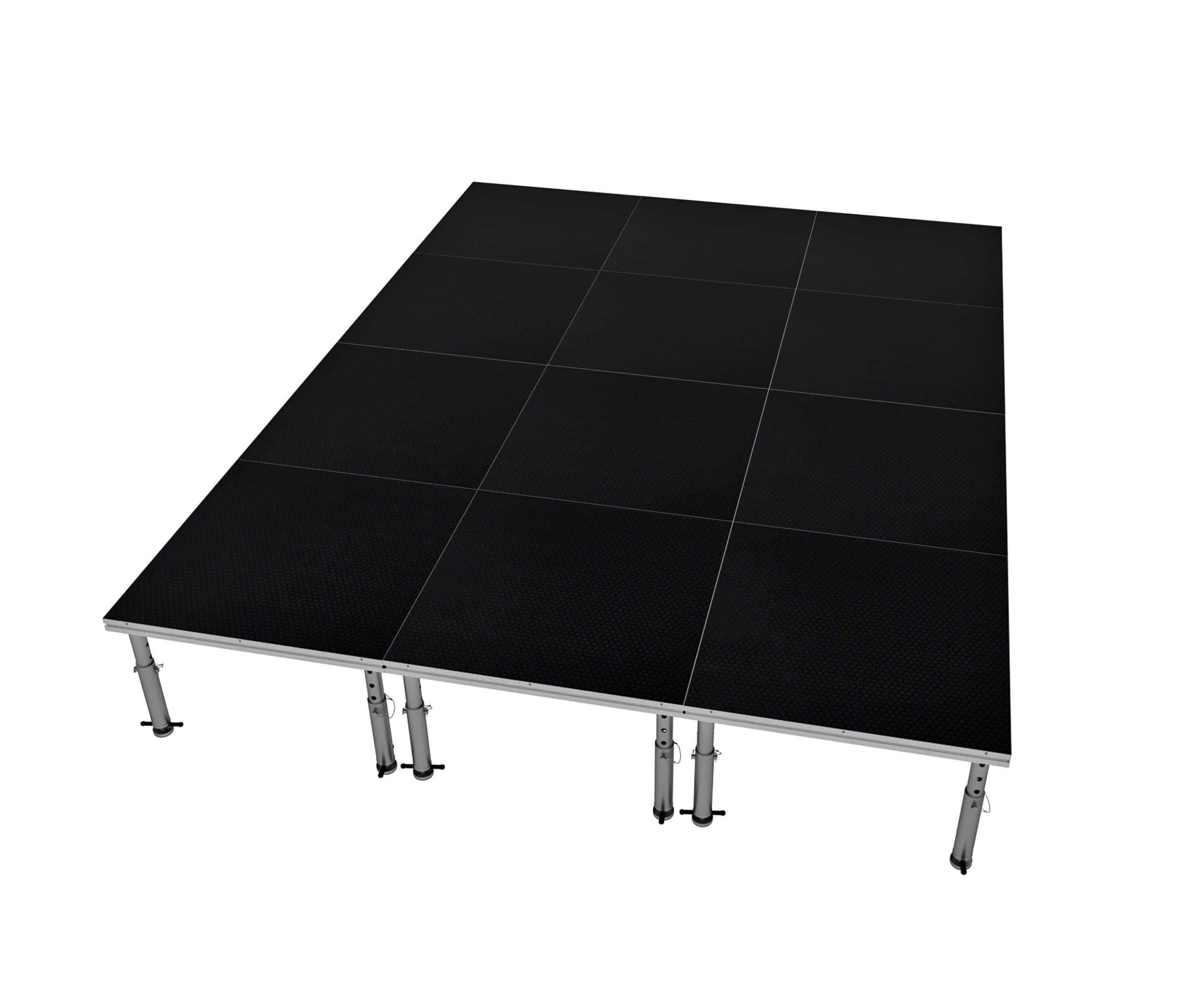 ProX XSU-12X16PKG, Stage One 12' x 16' Ft. Portable Stage Package - Includes 12x Units with Telescoping 16-22" Adjustable Legs by ProX Cases