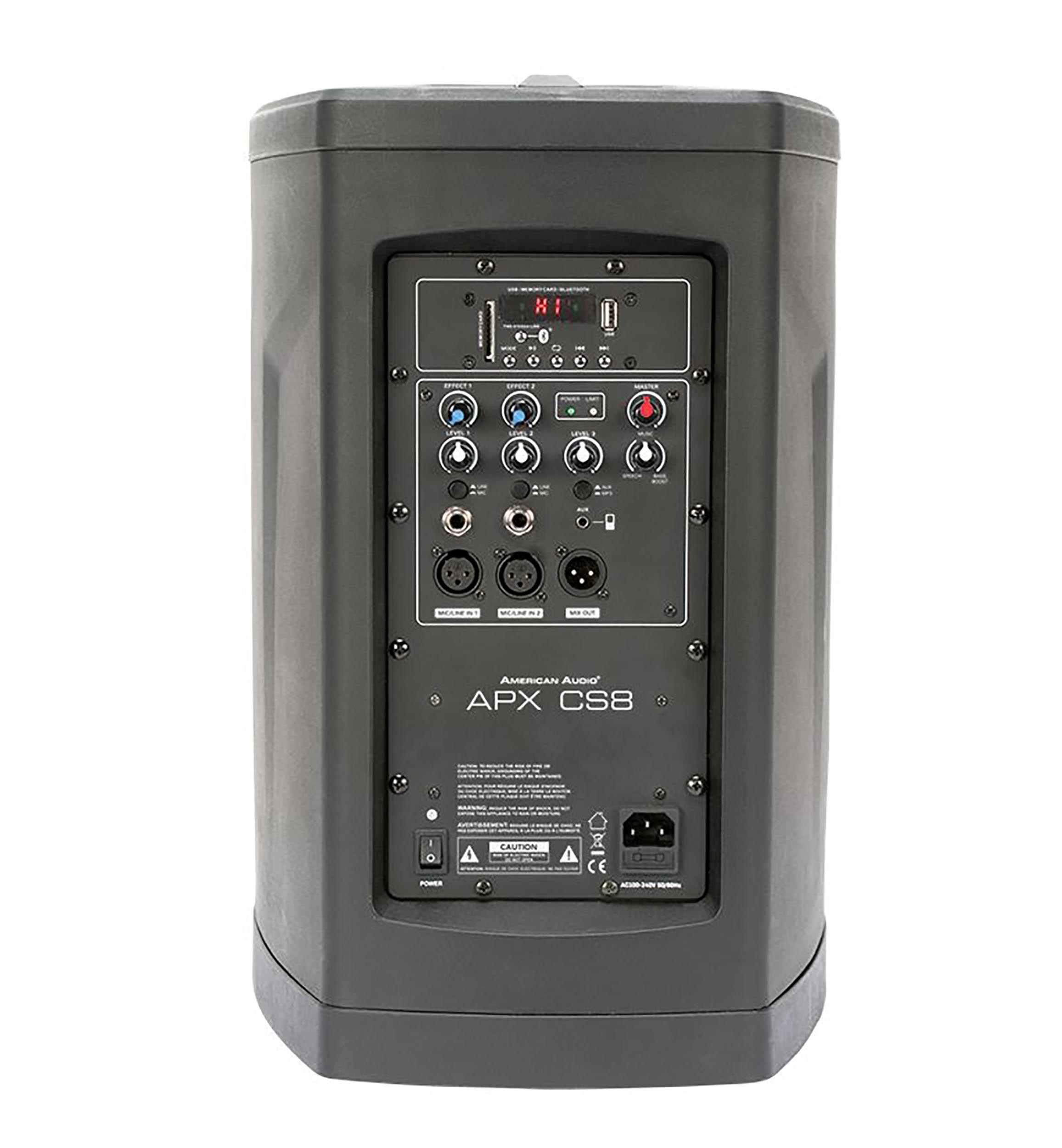 American Audio APX CS8, AC Powered PA System with Class-D Amplifier and Bluetooth TWS - Black by American Audio