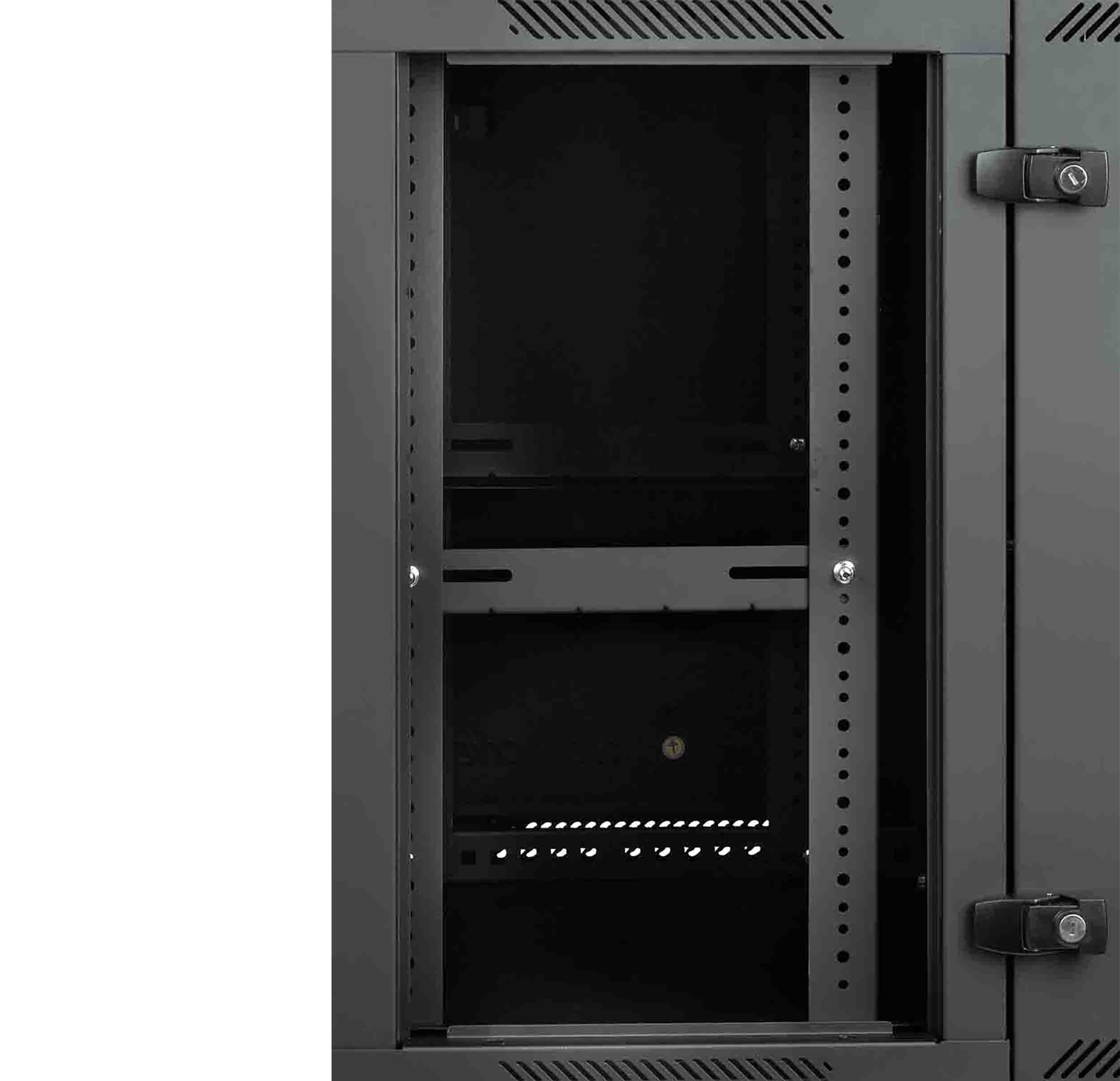 Gator Cases GRW2018509, 18U Sectional Wall Rack with Glass Door - 21″ Deep by Gator Cases