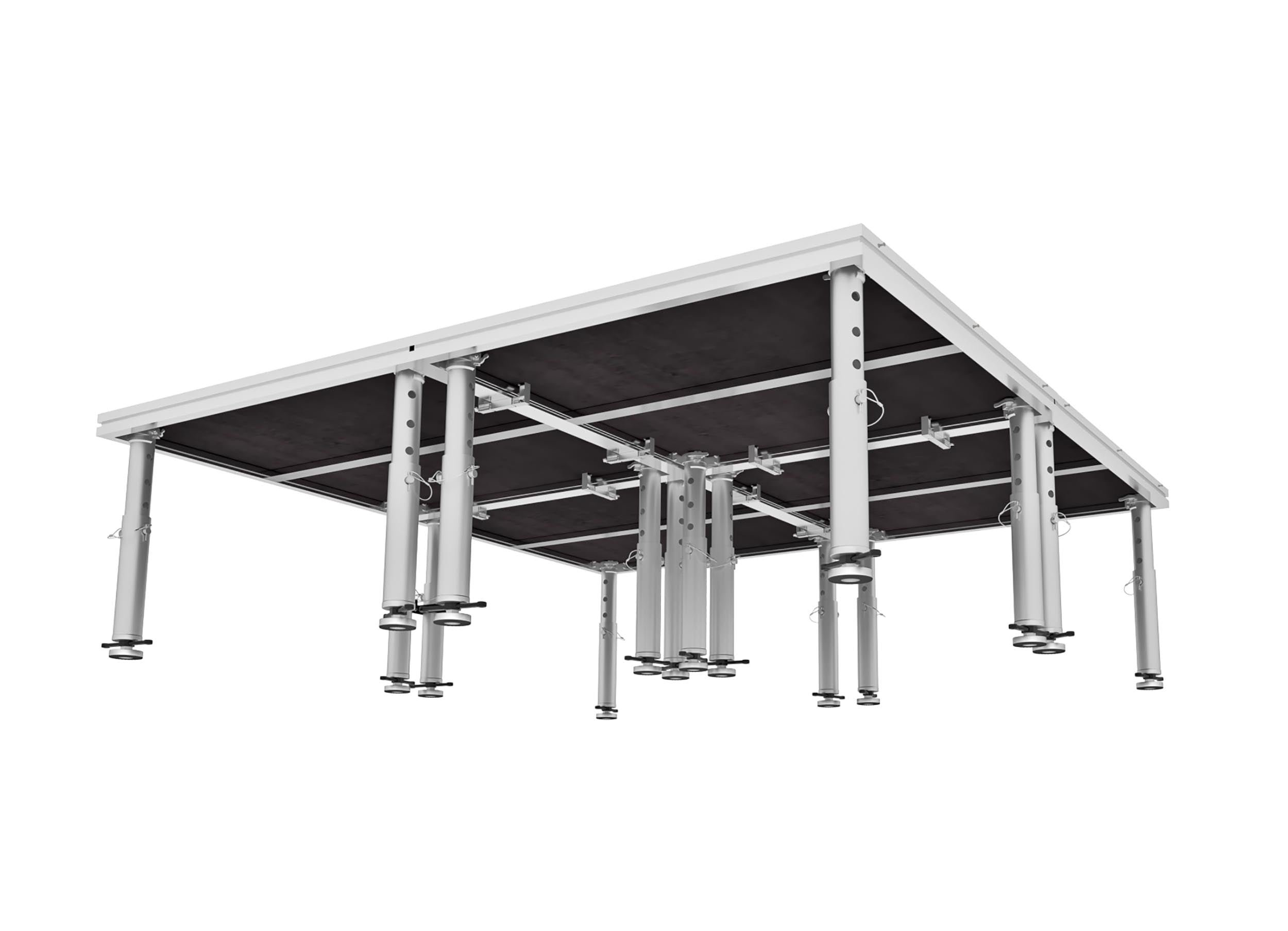 ProX XSU-8X8PKG, Stage One 8 x 8 Ft. Portable Stage Package - Includes 4x Units with Telescoping 16-22" Adjustable legs by ProX Cases