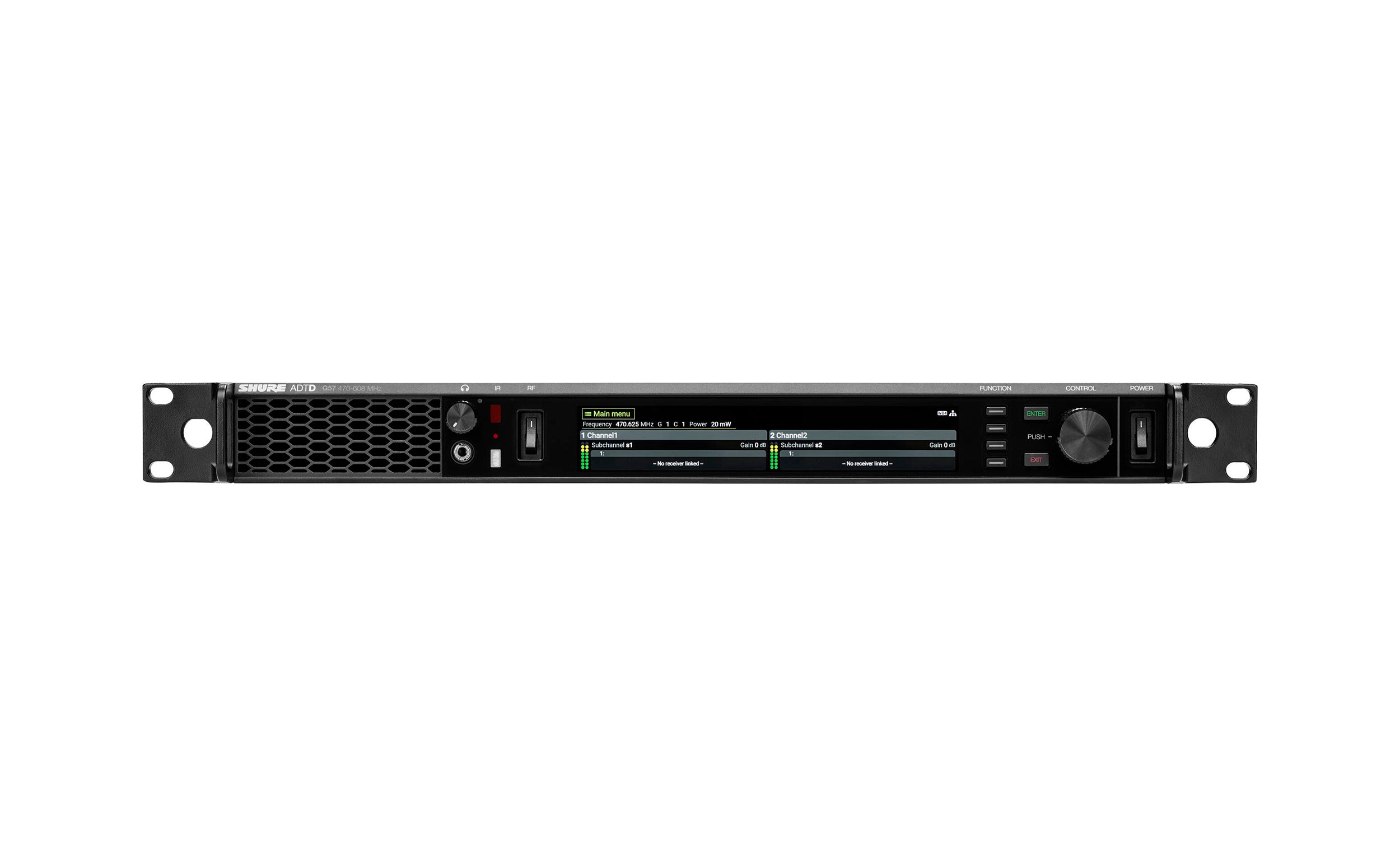 Shure ADTDUS-G57, Axient Digital PSM Dual Transmitter - G57 (470 to 608 MHz) by Shure
