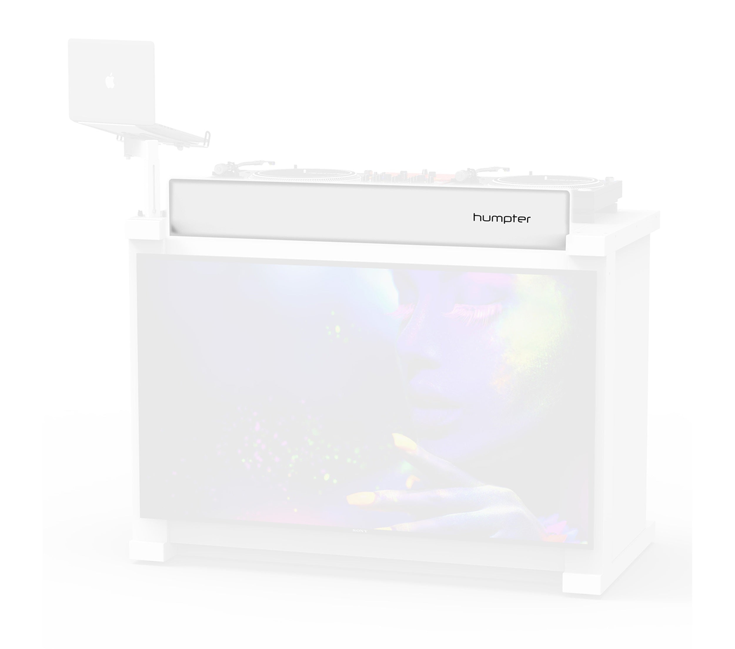 ProX XFH-B3TTPANELWH, White Aluminum Upper Panel for B3 DJ Table Workstation by Humpter by ProX Cases