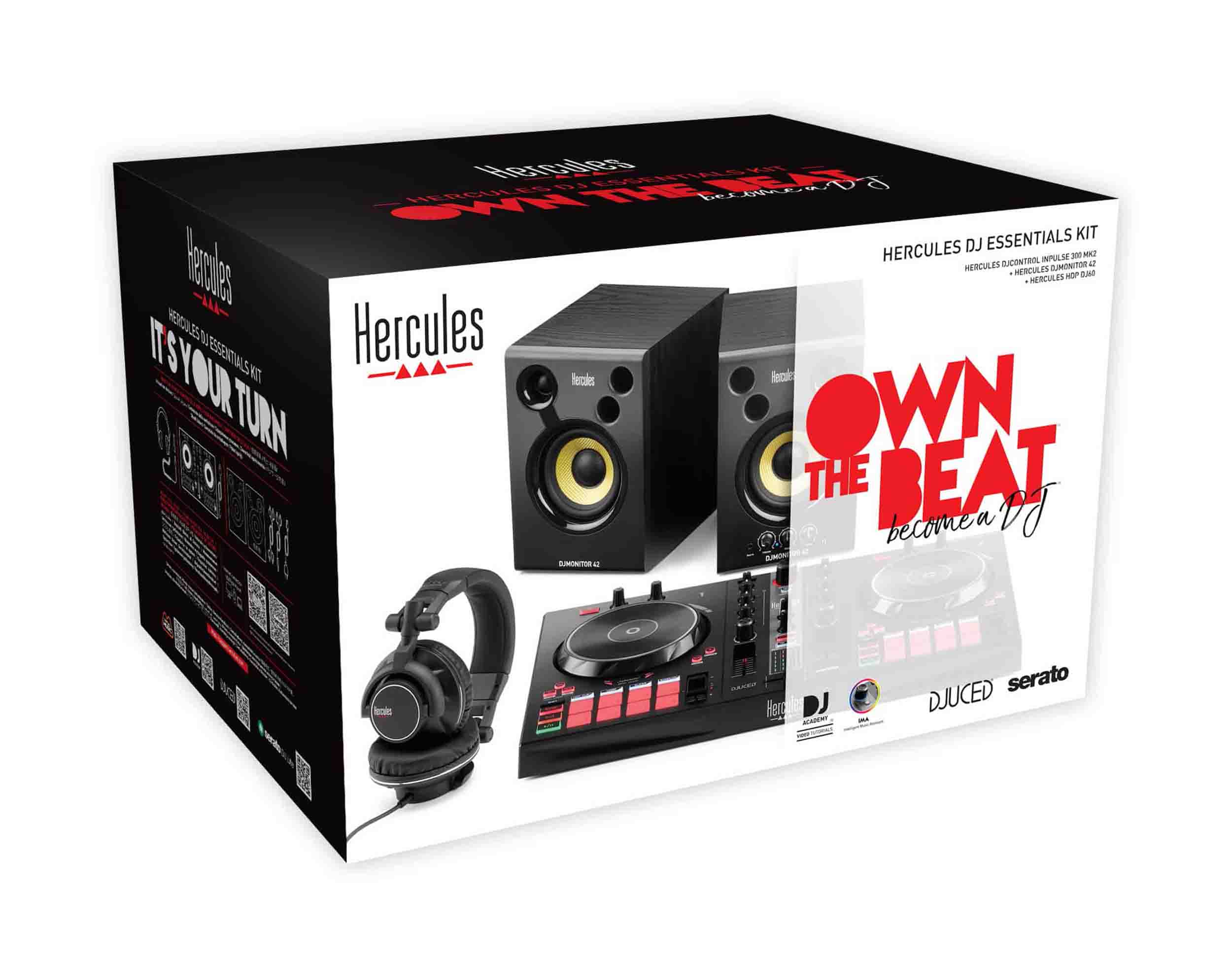 Hercules Ultimate DJ Bundle with DJControl Inpulse 300 MK2, DJ Monitor 42 Speakers & HDP DJ 60 Headphones by Hercules