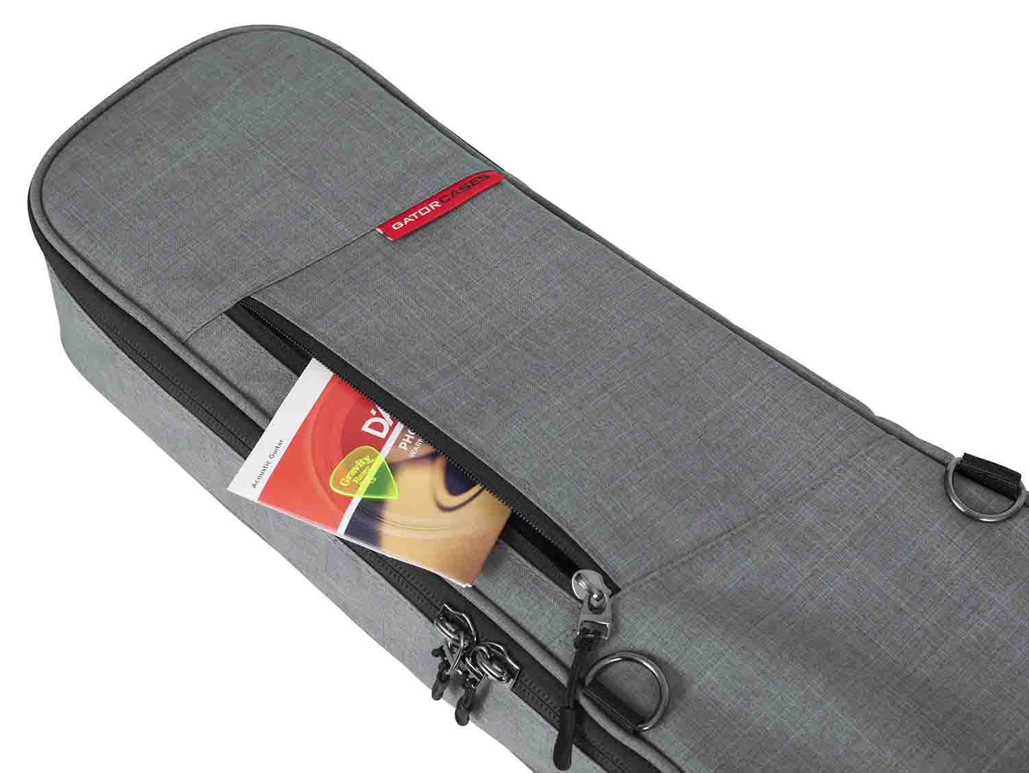 Gator Cases GT-ACOUSTIC-GRY Transit Series Acoustic Guitar Gig Bag with Light Grey Exterior by Gator Cases