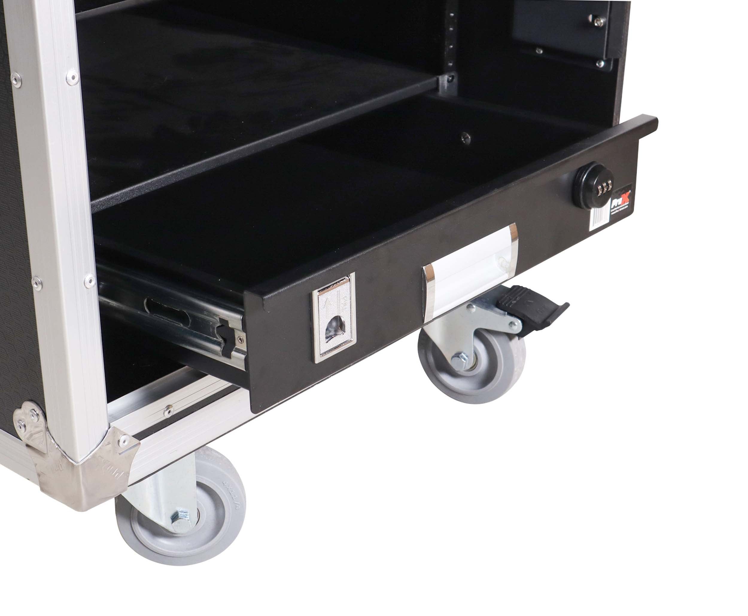 ProX XS-12USLAM24, 12U Vertical Rack Mount Case with 2 Sliding Doors and Caster Wheels by ProX Cases