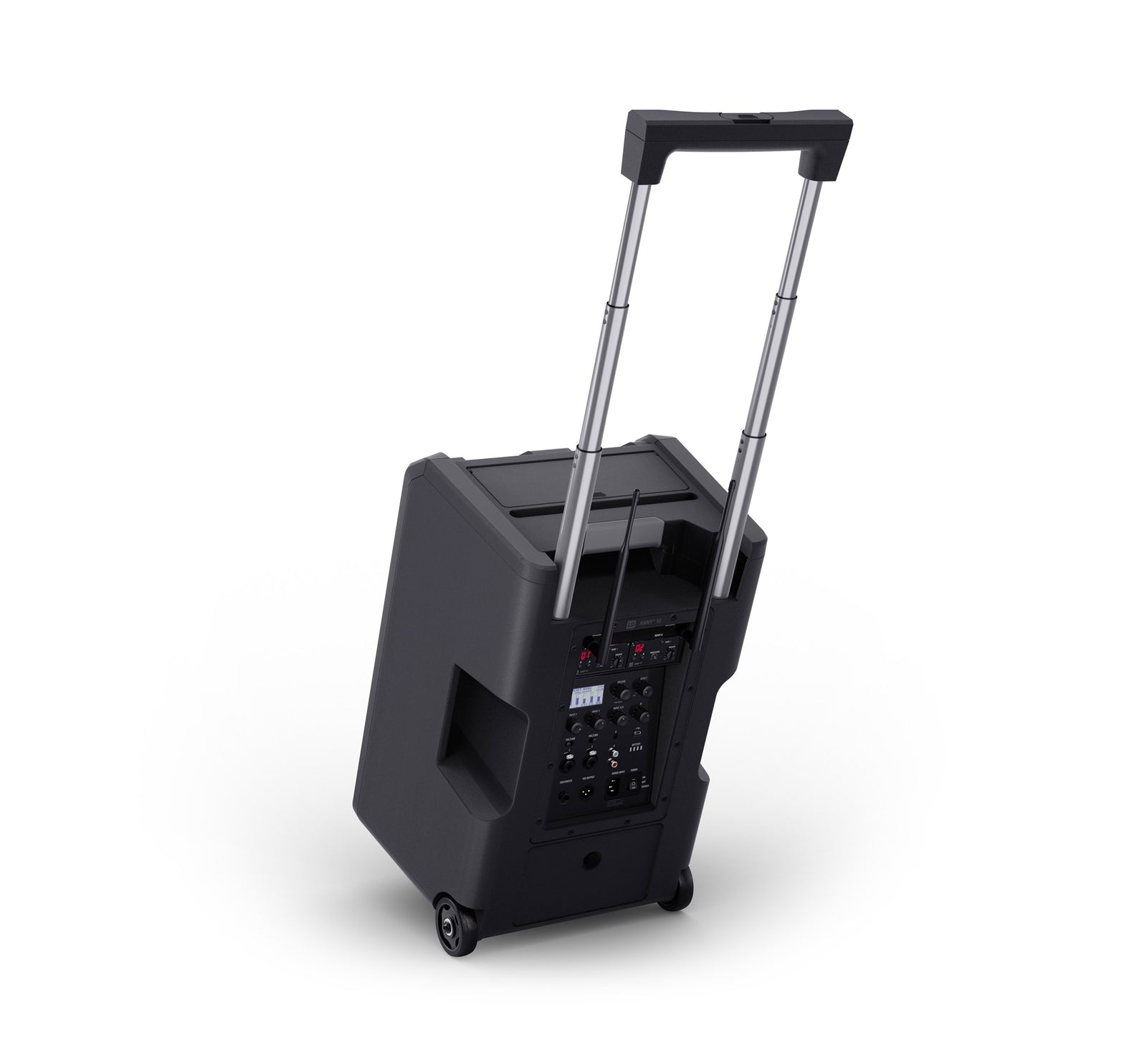 LD System ANNY 10 HHD 2 B4.7, 10" Portable Battery-Powered Bluetooth PA System with Mixer and 2x Wireless Handheld Microphones by LD Systems