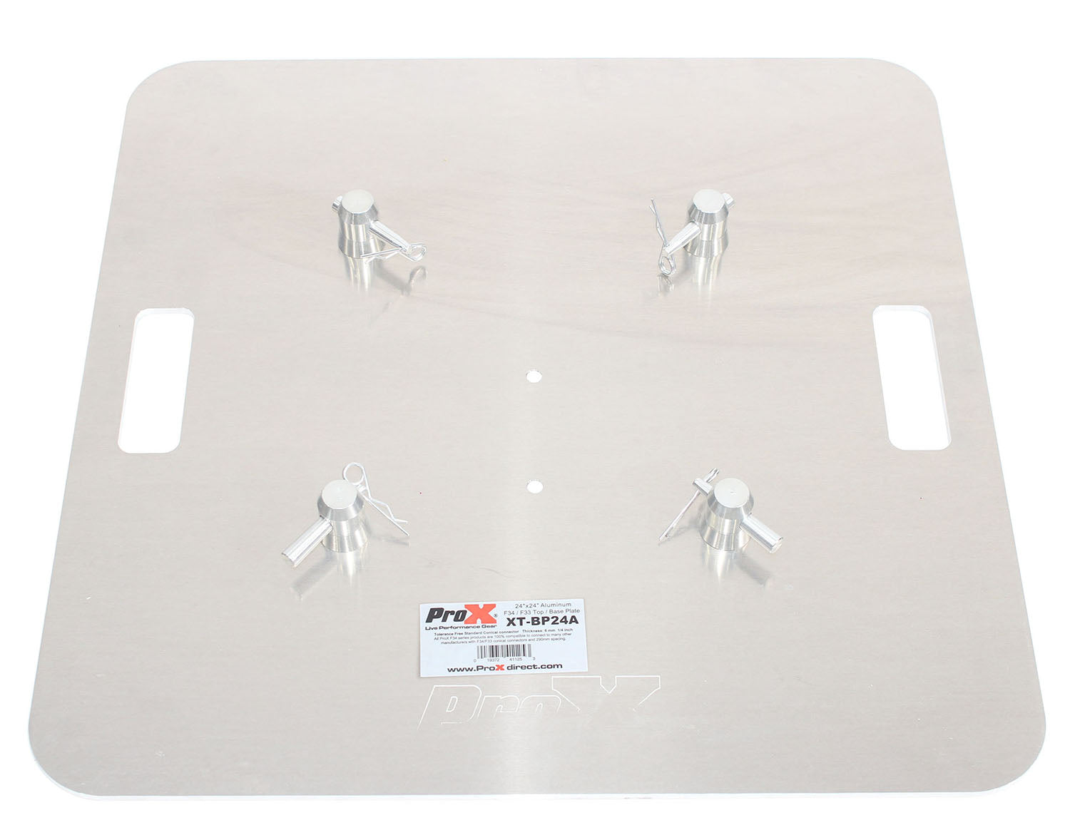 ProX XT-BP24A, 8mm Aluminum Base Plate for F34 and F33 Trussing with Conical Connectors - 24" x 24" by ProX Cases