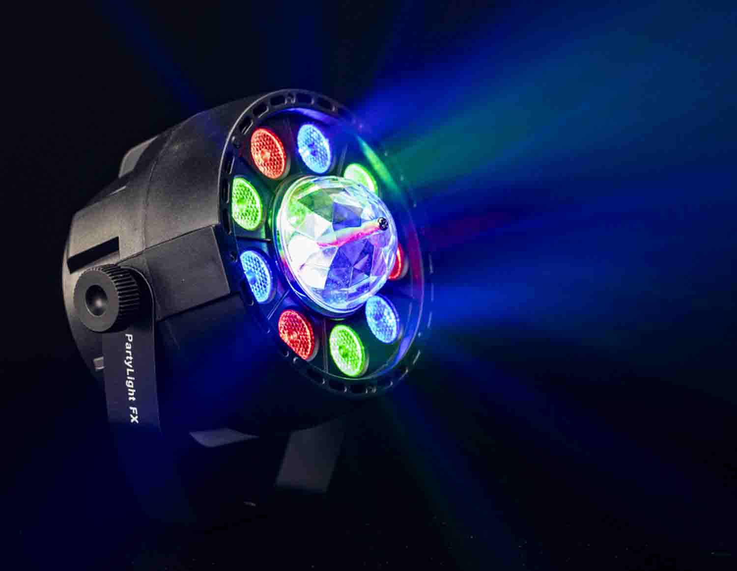 Colorkey CKU-1080 Party Light FX Compact LED Wash Light with Motorized RGB Party Bulb Effect by ColorKey