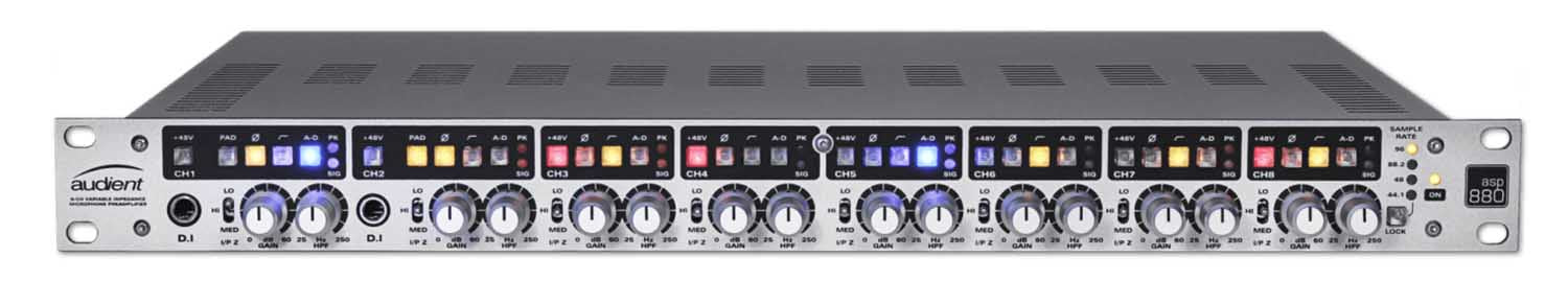Audient ASP880 8 Channel Mic Preamp with ADC by Audient