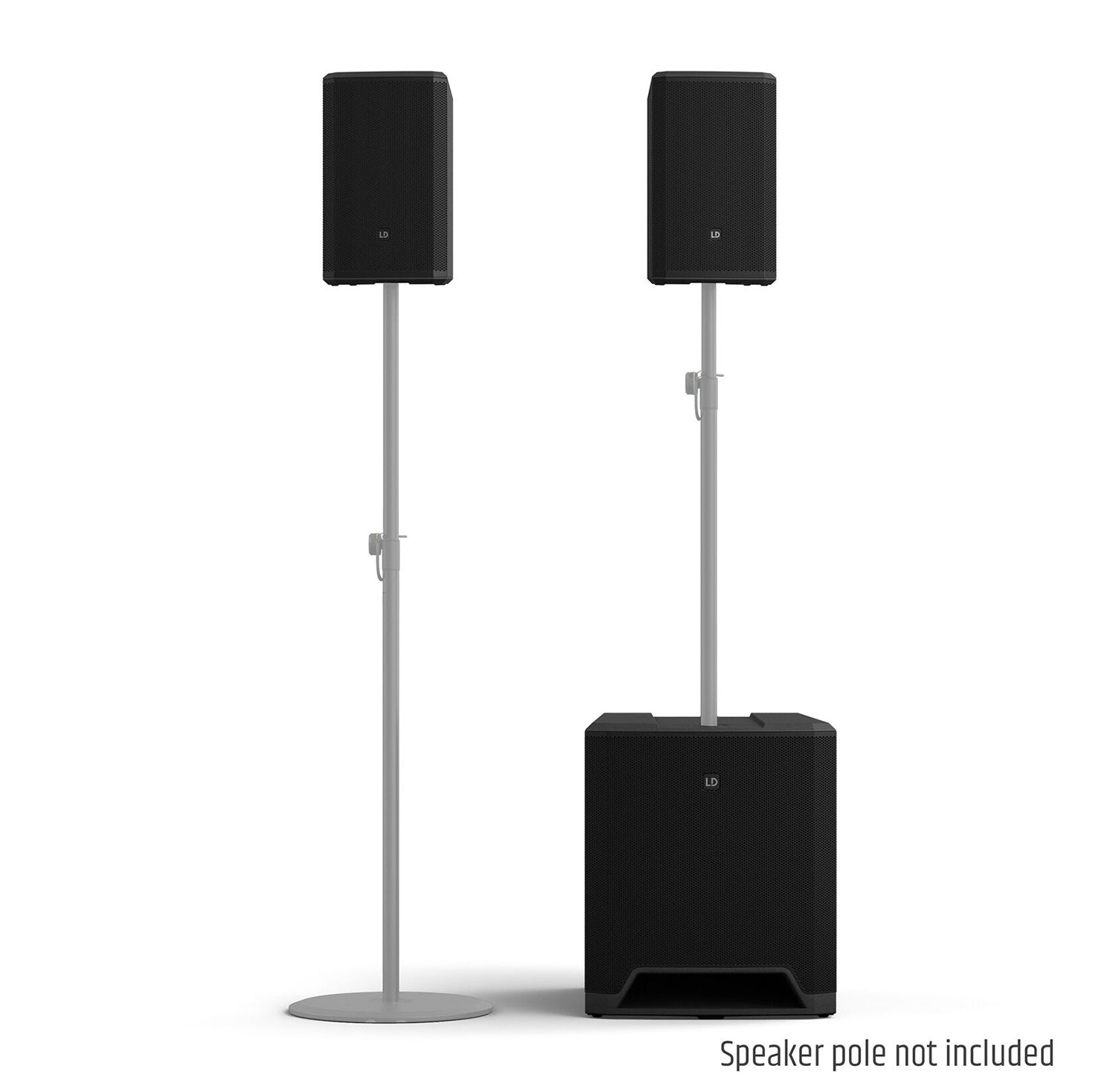 LD Systems DAVE 18 G4X Compact 2.1 Powered PA System with Bluetooth and Mixer - 2000W RMS by LD Systems