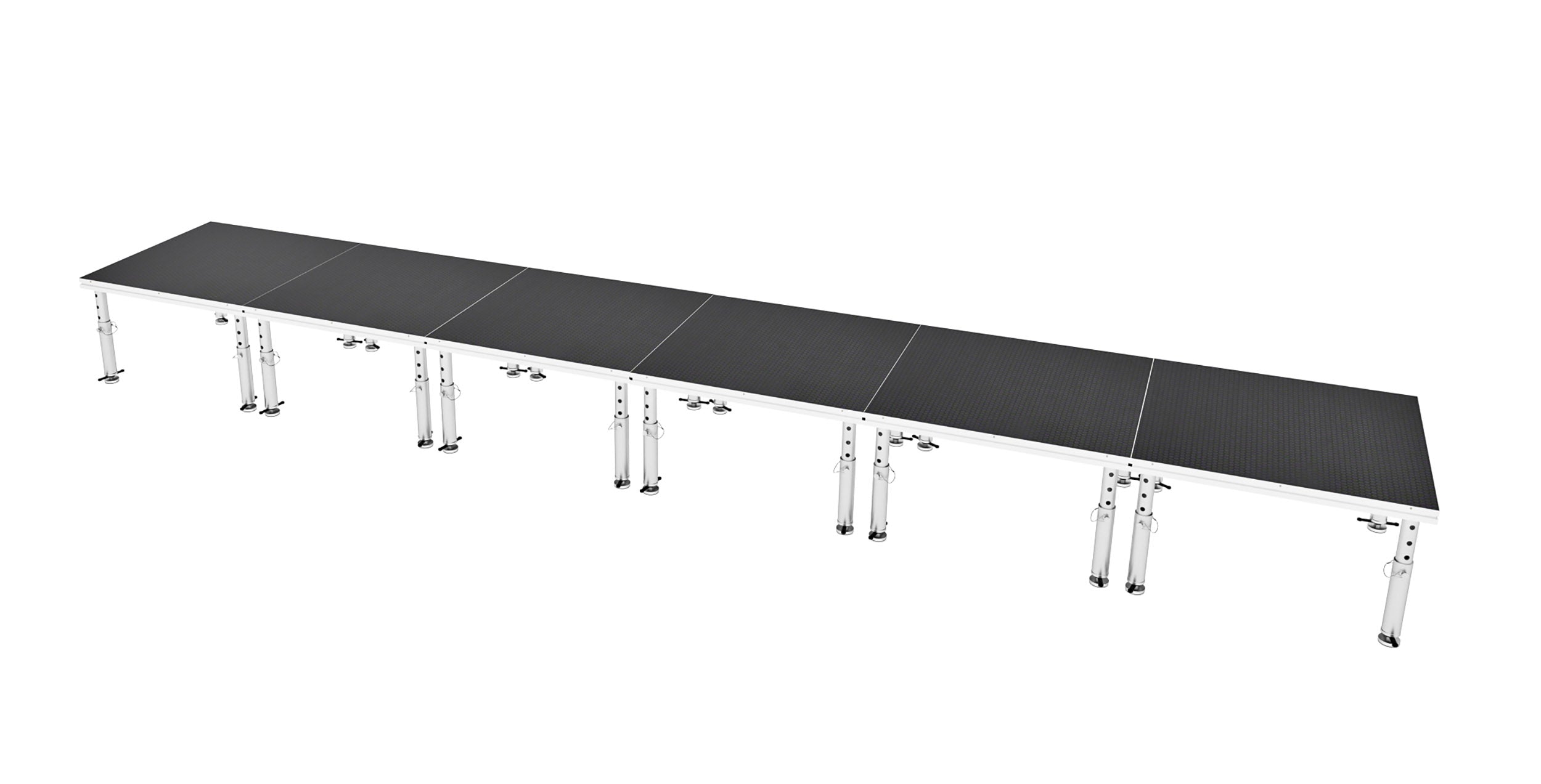 ProX XSU-24X4PKG, Stage One 24' x 4' Ft. Portable Stage Package - Includes 6x Decks with Telescoping 16-22" Adjustable legs by ProX Cases