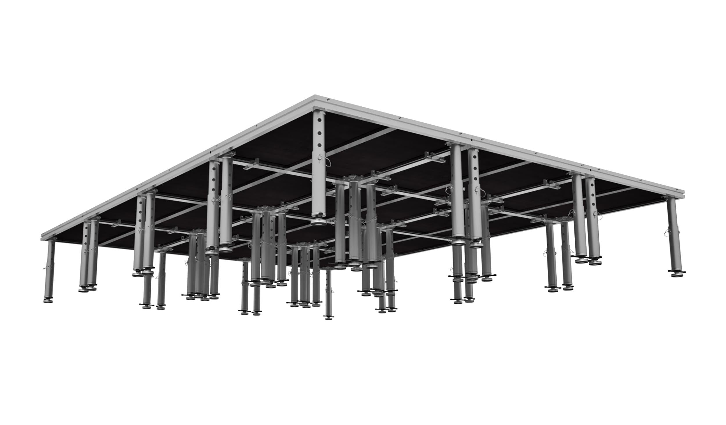 ProX XSU-12X16PKG, Stage One 12' x 16' Ft. Portable Stage Package - Includes 12x Units with Telescoping 16-22" Adjustable Legs by ProX Cases
