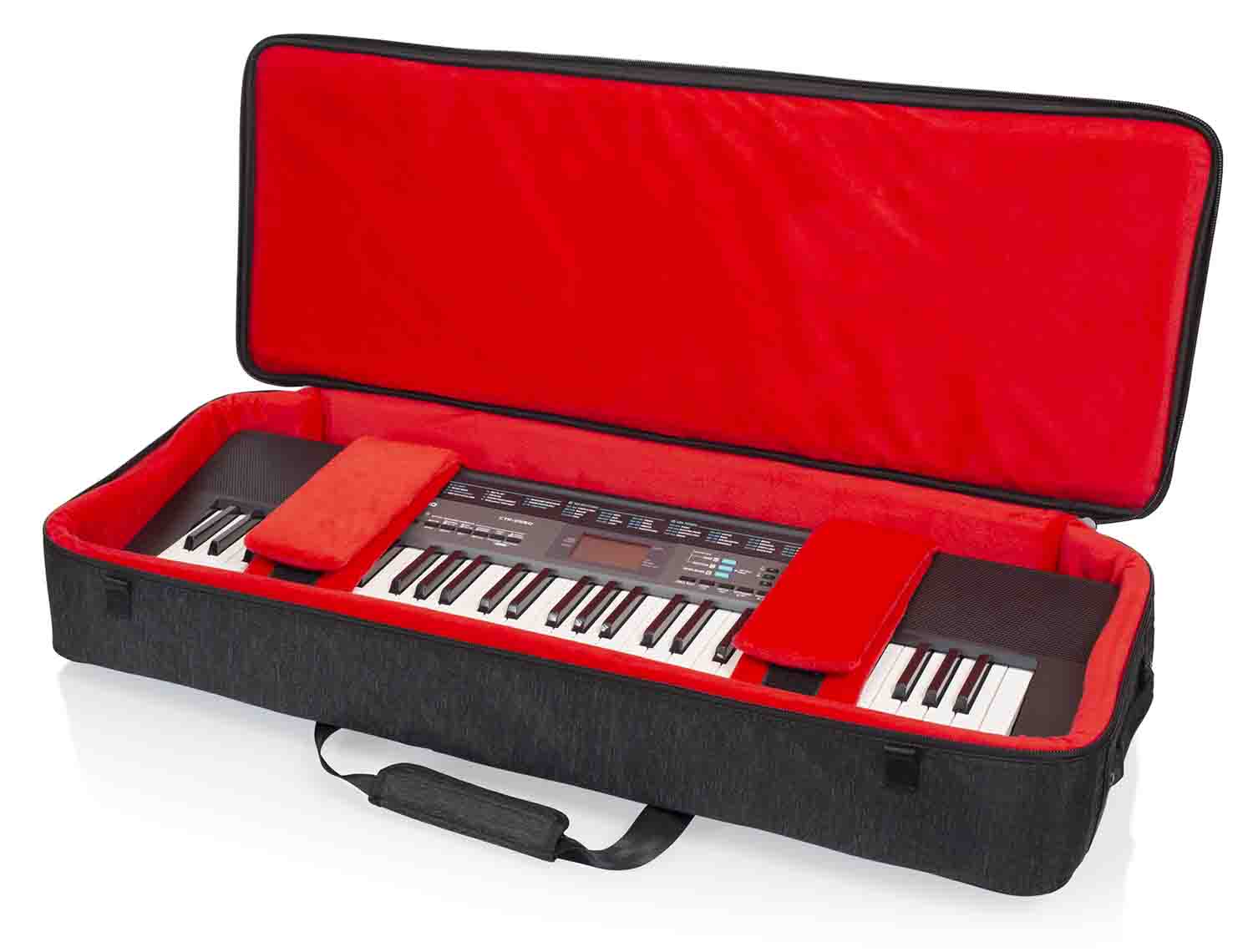 Gator Cases GTK61SL-BLK Transit Series Protective Gig Bag for 61-Note Slim Keyboards by Gator Cases