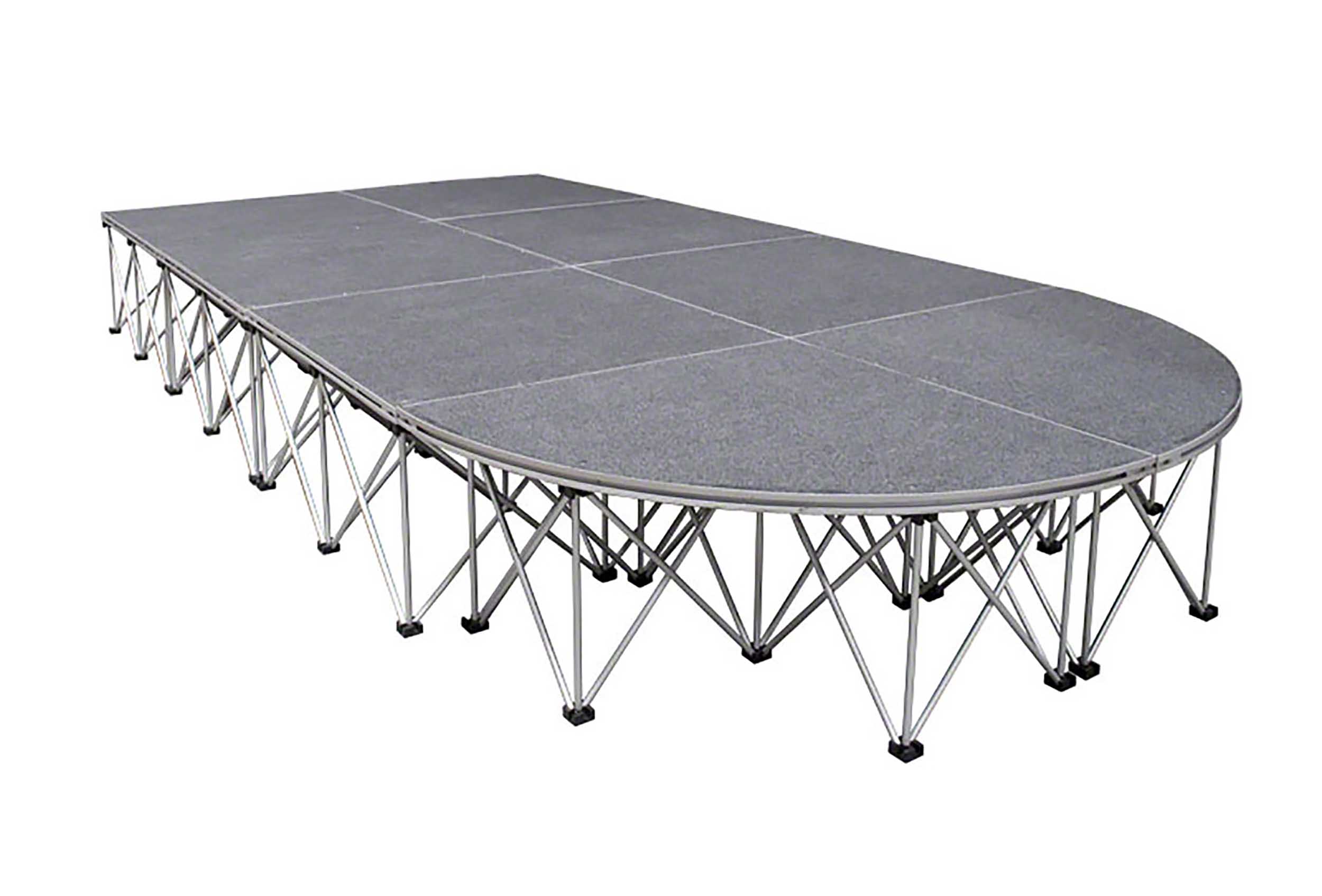 IntelliStage ISQRPC3 3FT Carpeted Quarter Round Stage Platform by IntelliStage