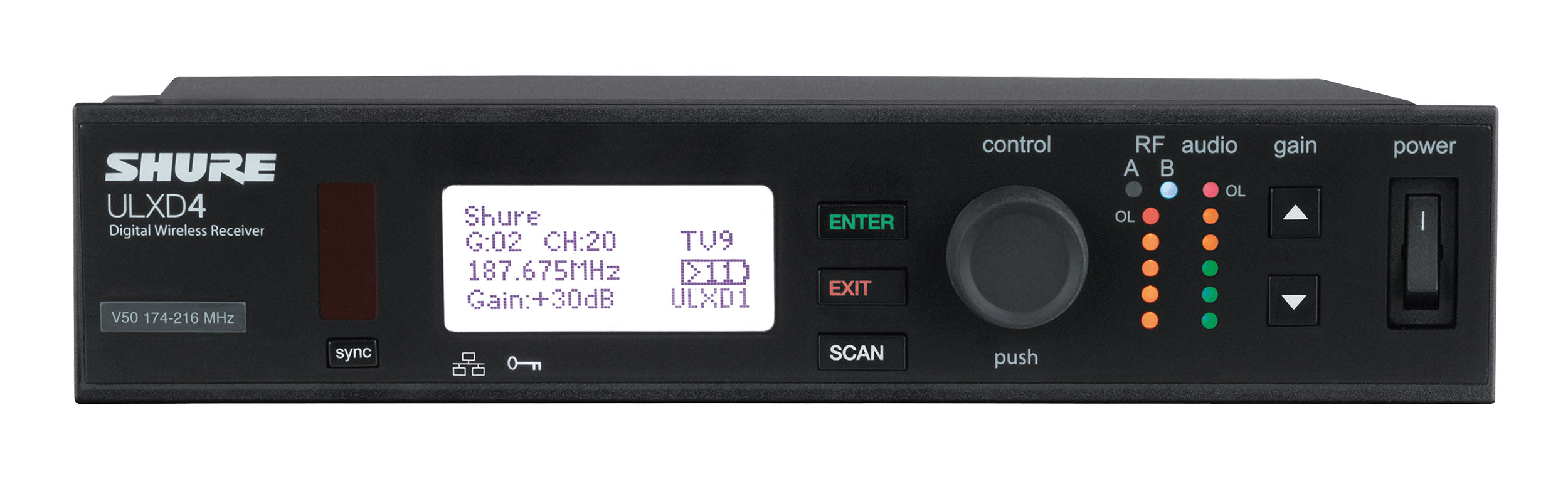 Shure ULXD4-X52, Single-Channel Digital Wireless Receiver by Shure