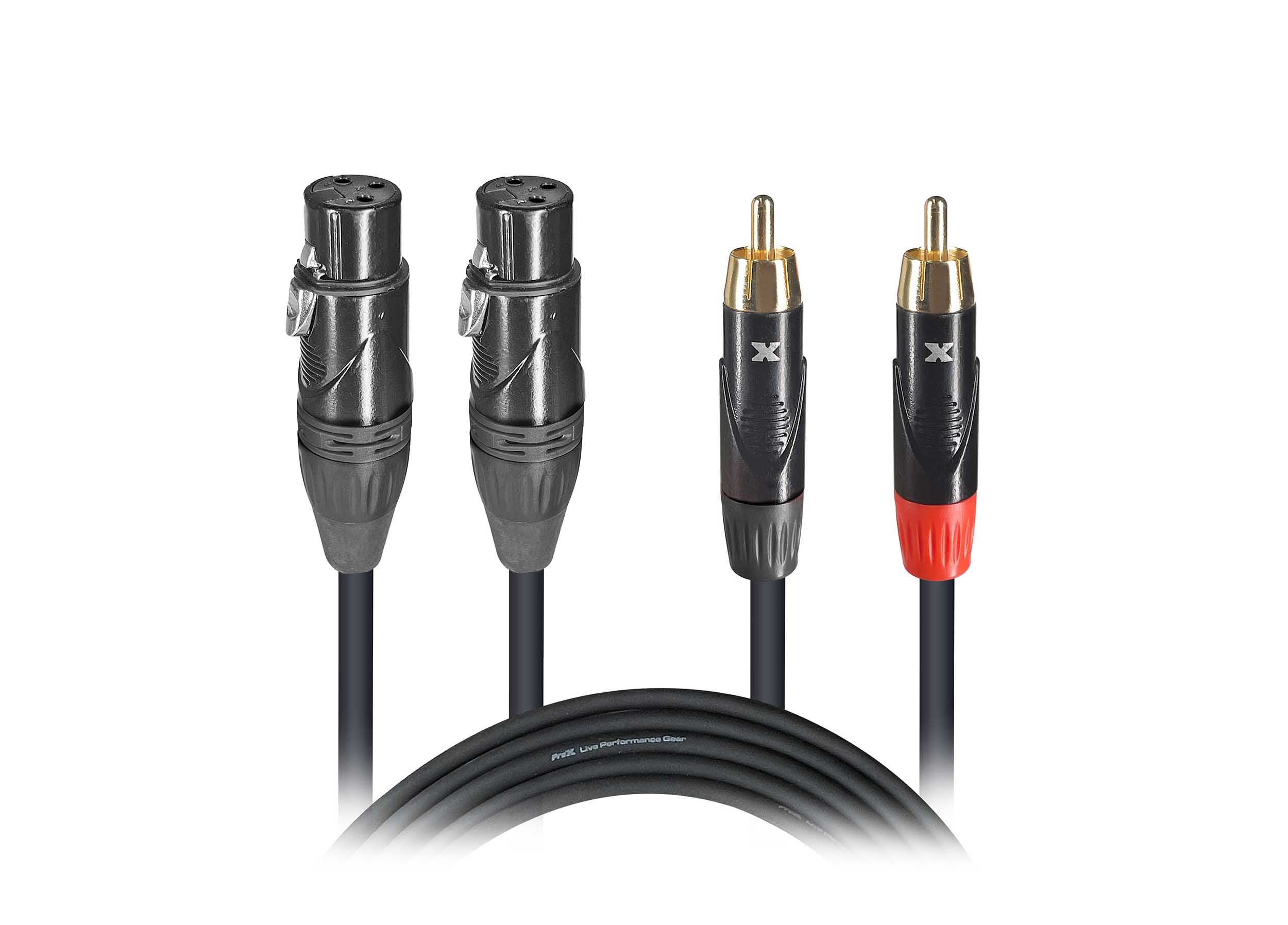 ProX XC-DRXF10 High Performance Dual Cable RCA Male to Dual XLR Female Cable - 10 Feet by ProX Cases