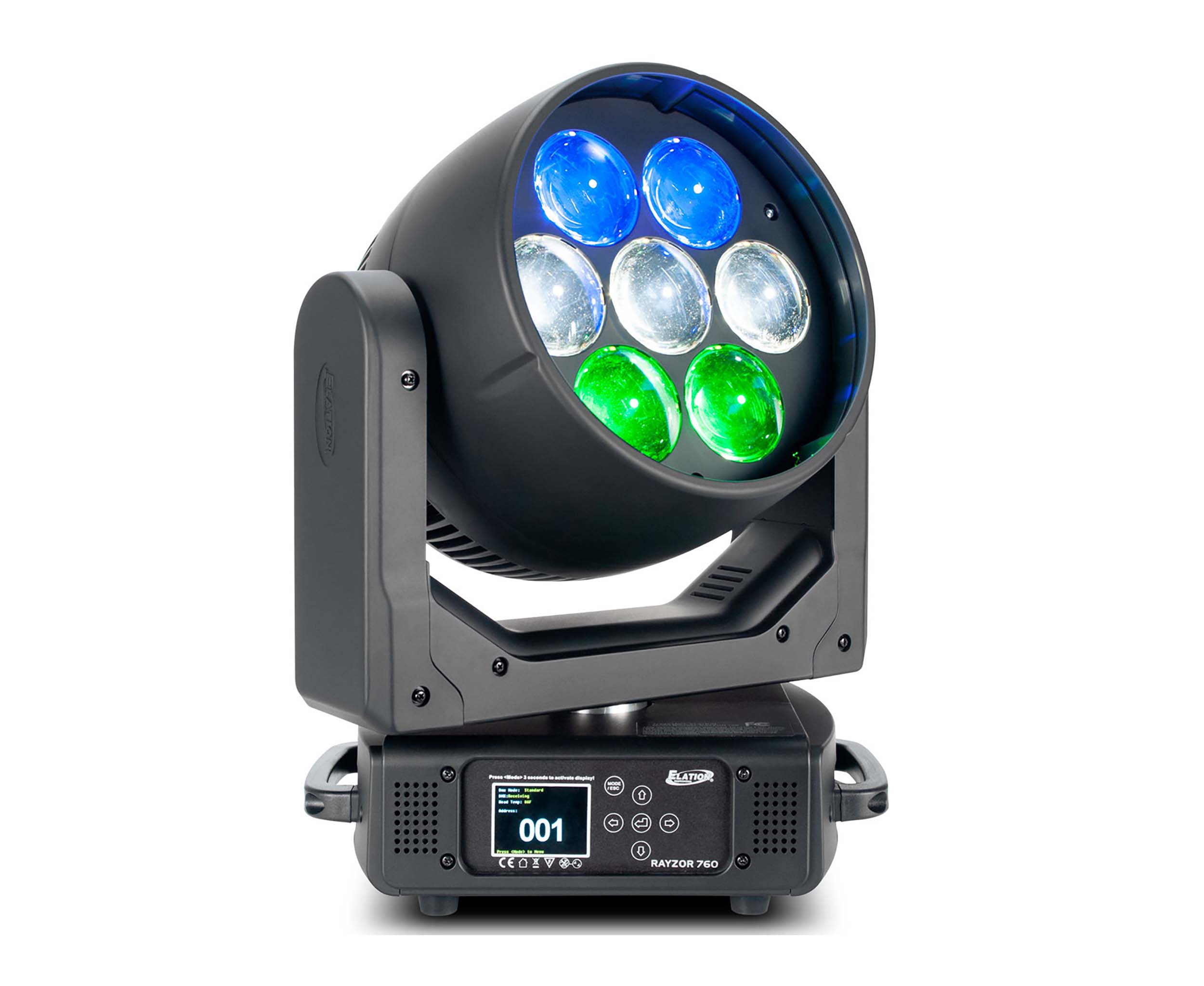 Elation RAYZOR 760, 7x 60-Watt RGBW LED Wash Fixture with SparkLED Effect by Elation