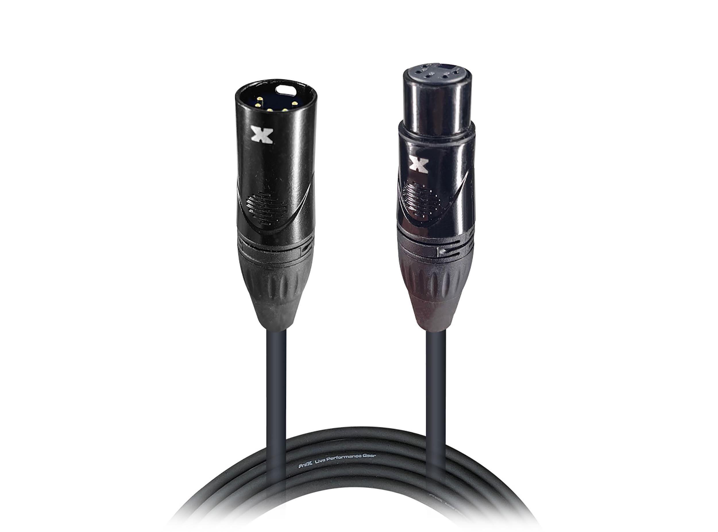 ProX XC-5PDMX100, DMX XLR5-M to XLR5-F High Performance Cable - 100 Feet by ProX Cases