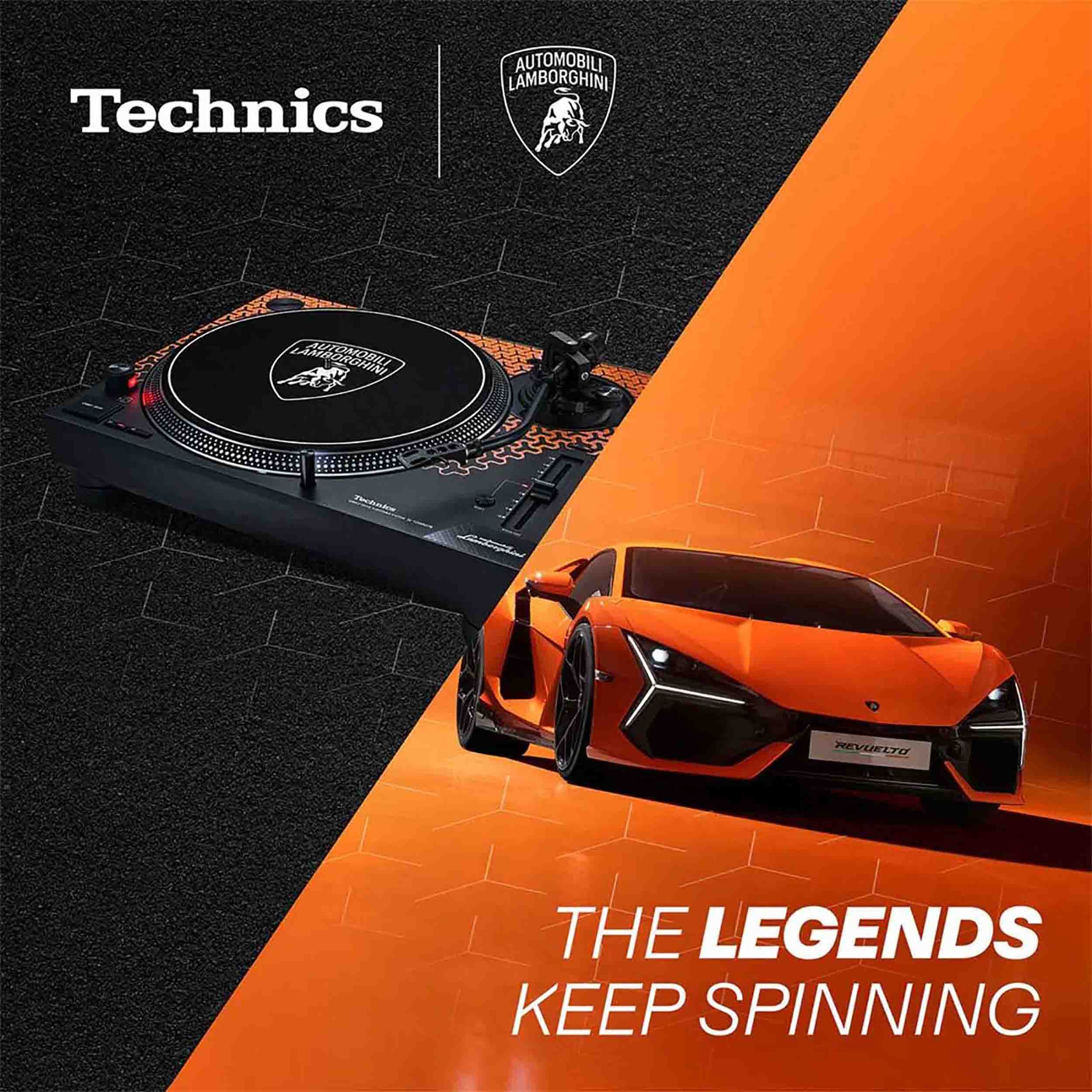 Open Box: Technics SL-1200M7BPD Special Edition Lamborghini Direct Drive Turntable System - Orange by Technics
