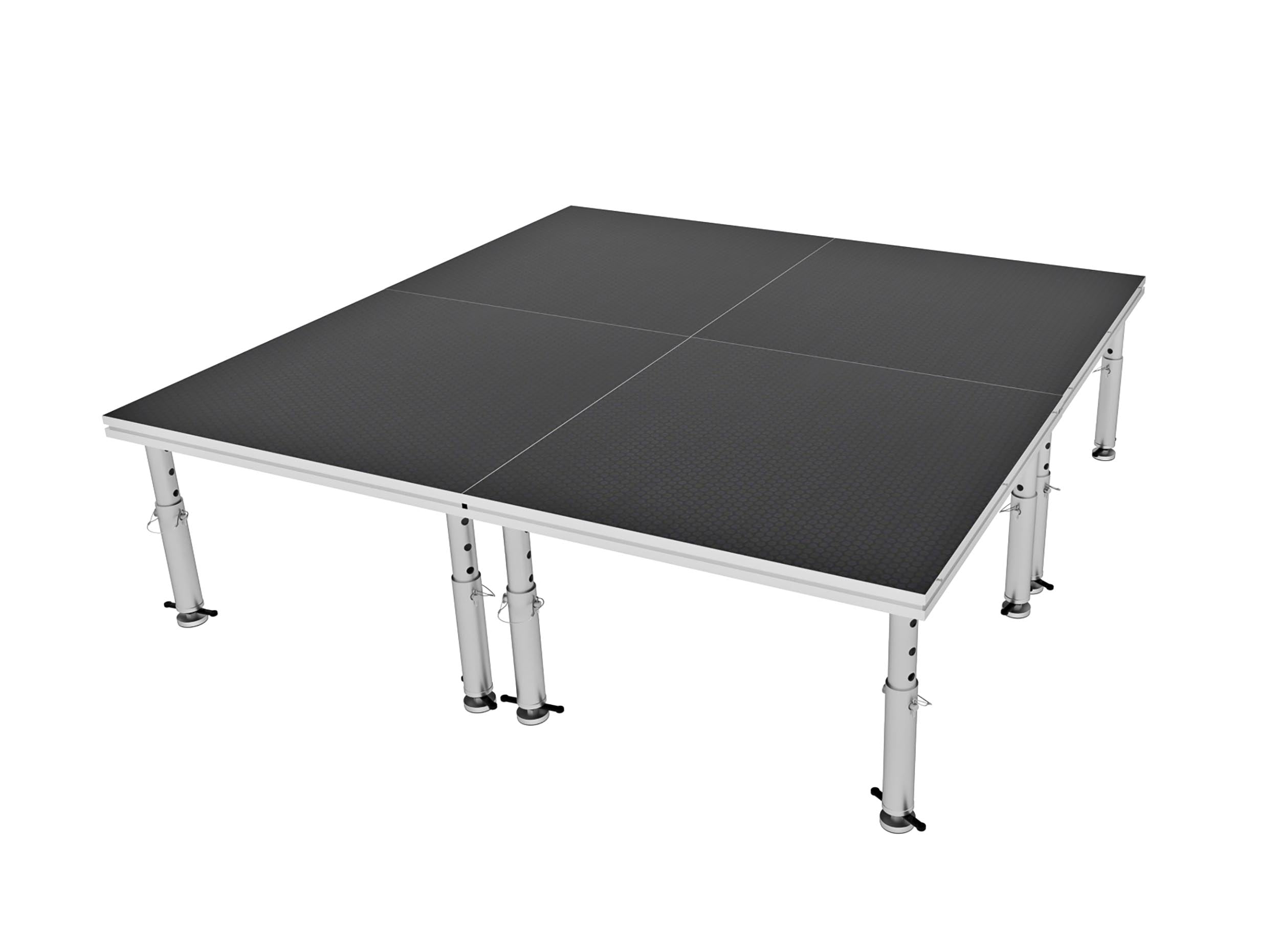 ProX XSU-8X8PKG, Stage One 8 x 8 Ft. Portable Stage Package - Includes 4x Units with Telescoping 16-22" Adjustable legs by ProX Cases