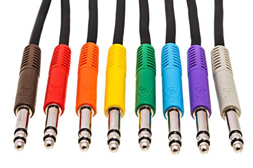 Hosa TTS-890 Balanced Patch Cables, TT TRS to Same, 3 ft by Hosa